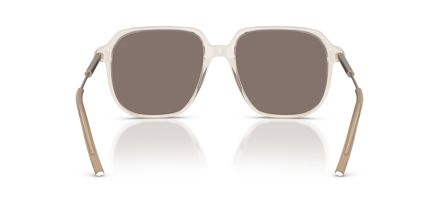Sunglasses Moncler Cylin ME 6010 (30035A) color burro lucido trasparente shape aviator lenses mirror brown gold
