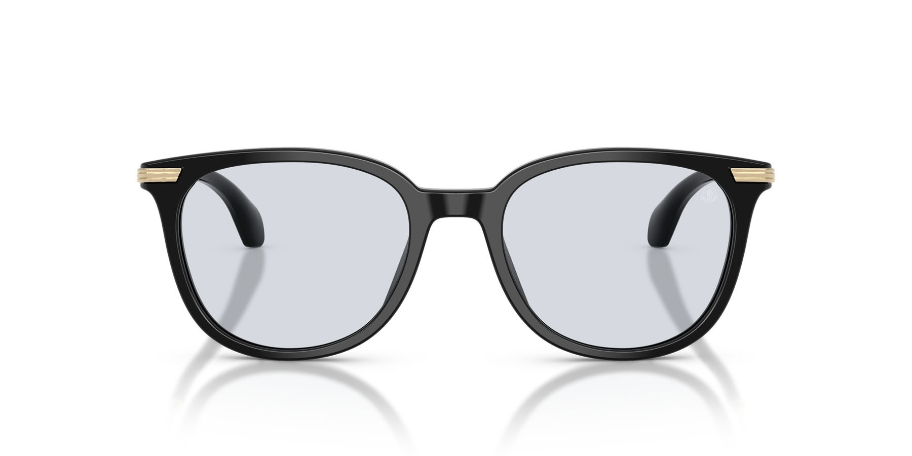Occhiali da sole Moncler Korra ME 6013 (300172) colore nero lucido forma ovale lenti solid light azure