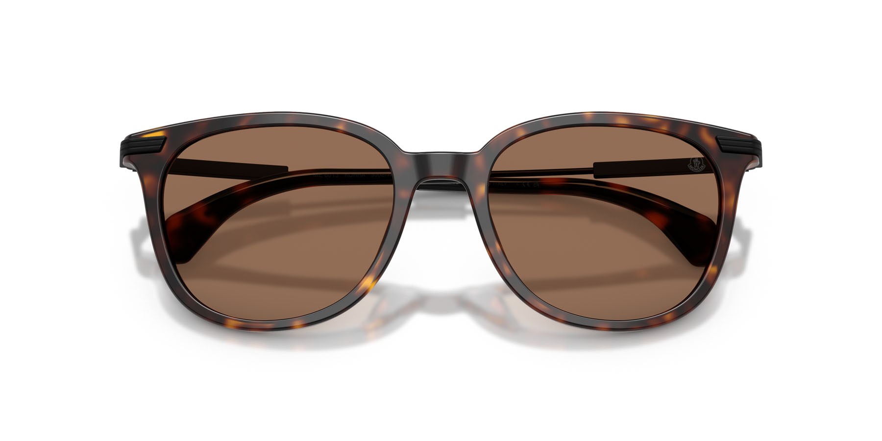 Sunglasses Moncler Korra ME 6013 (300273) color havana lucido shape oval lenses marrone tinta unita