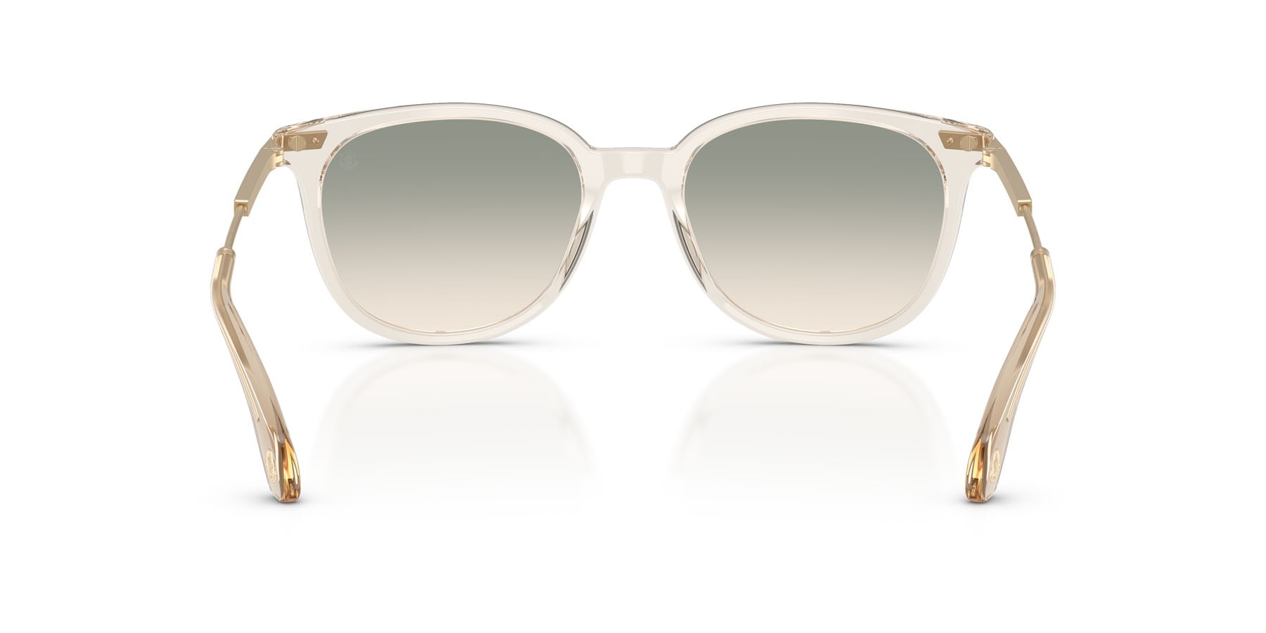 Occhiali da sole Moncler Korra ME 6013 (30032C) colore shiny butter forma ovale lenti marrone sfumato