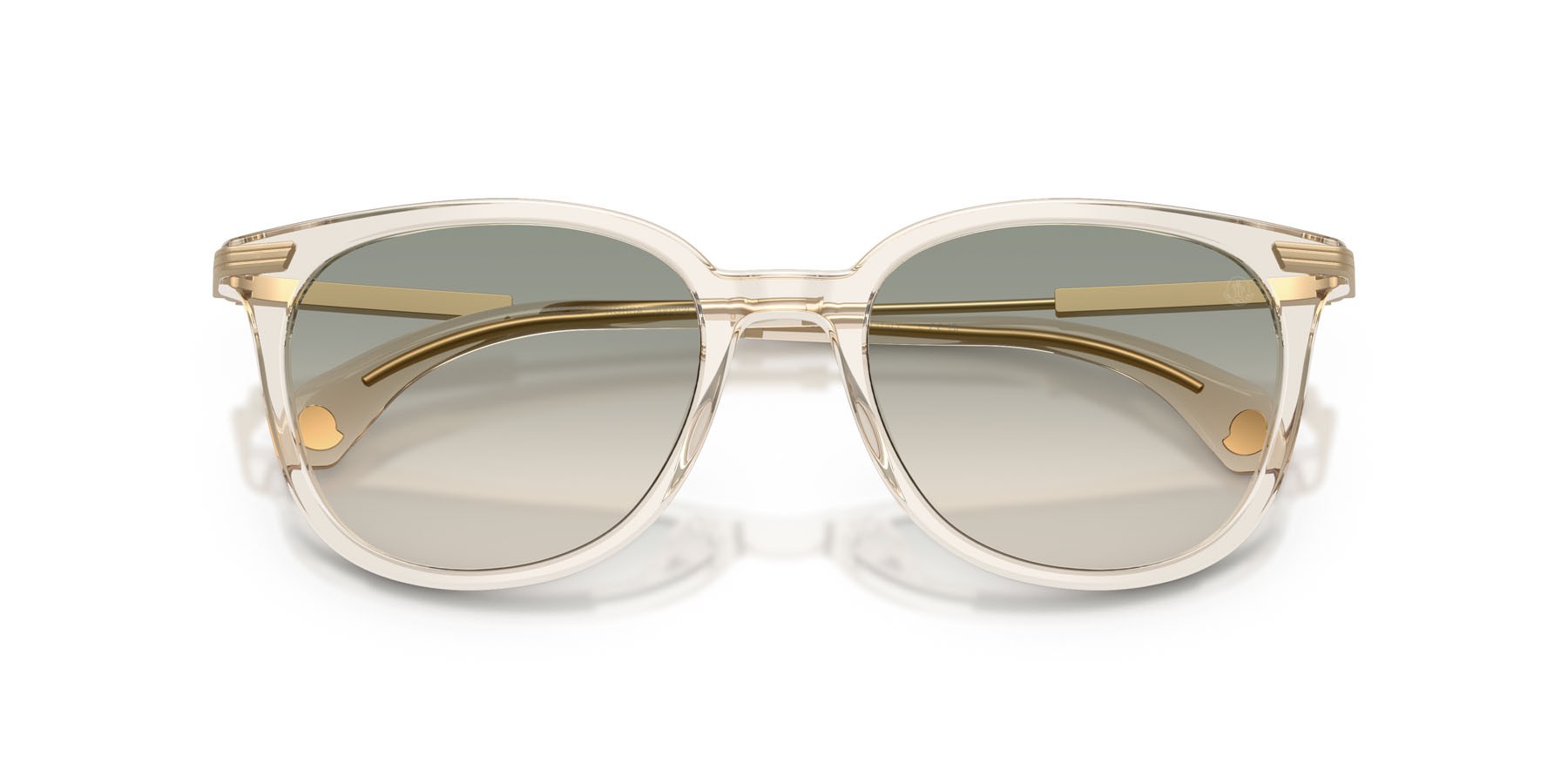 Occhiali da sole Moncler Korra ME 6013 (30032C) colore shiny butter forma ovale lenti marrone sfumato
