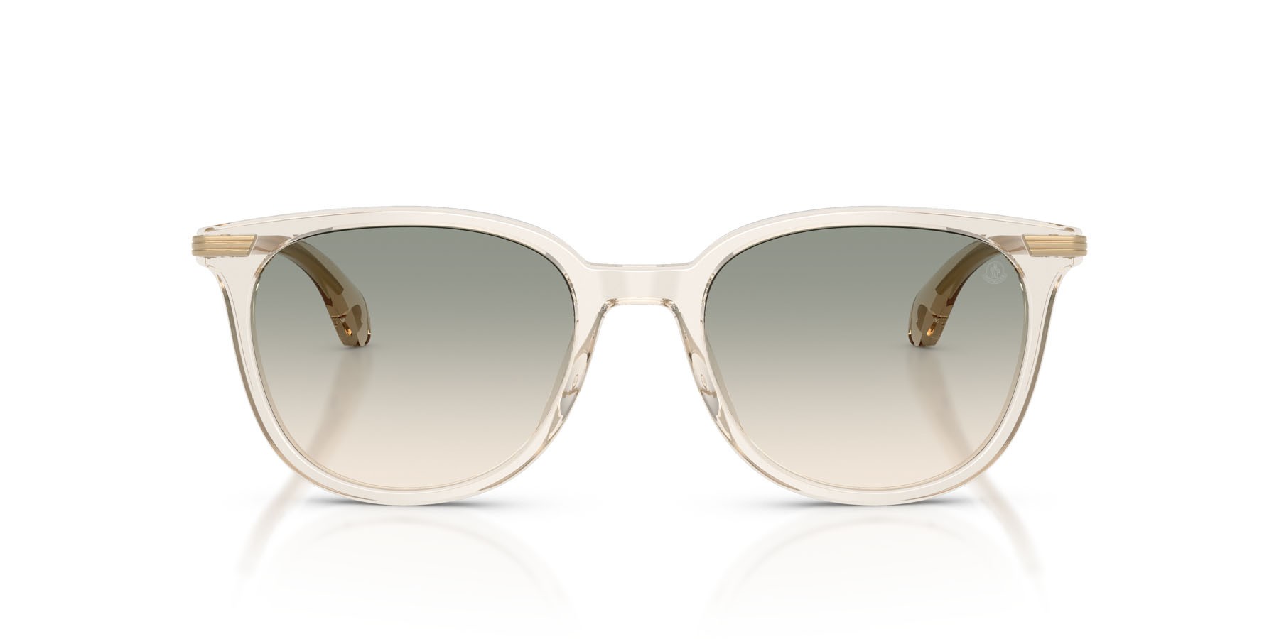 Occhiali da sole Moncler Korra ME 6013 (30032C) colore shiny butter forma ovale lenti marrone sfumato