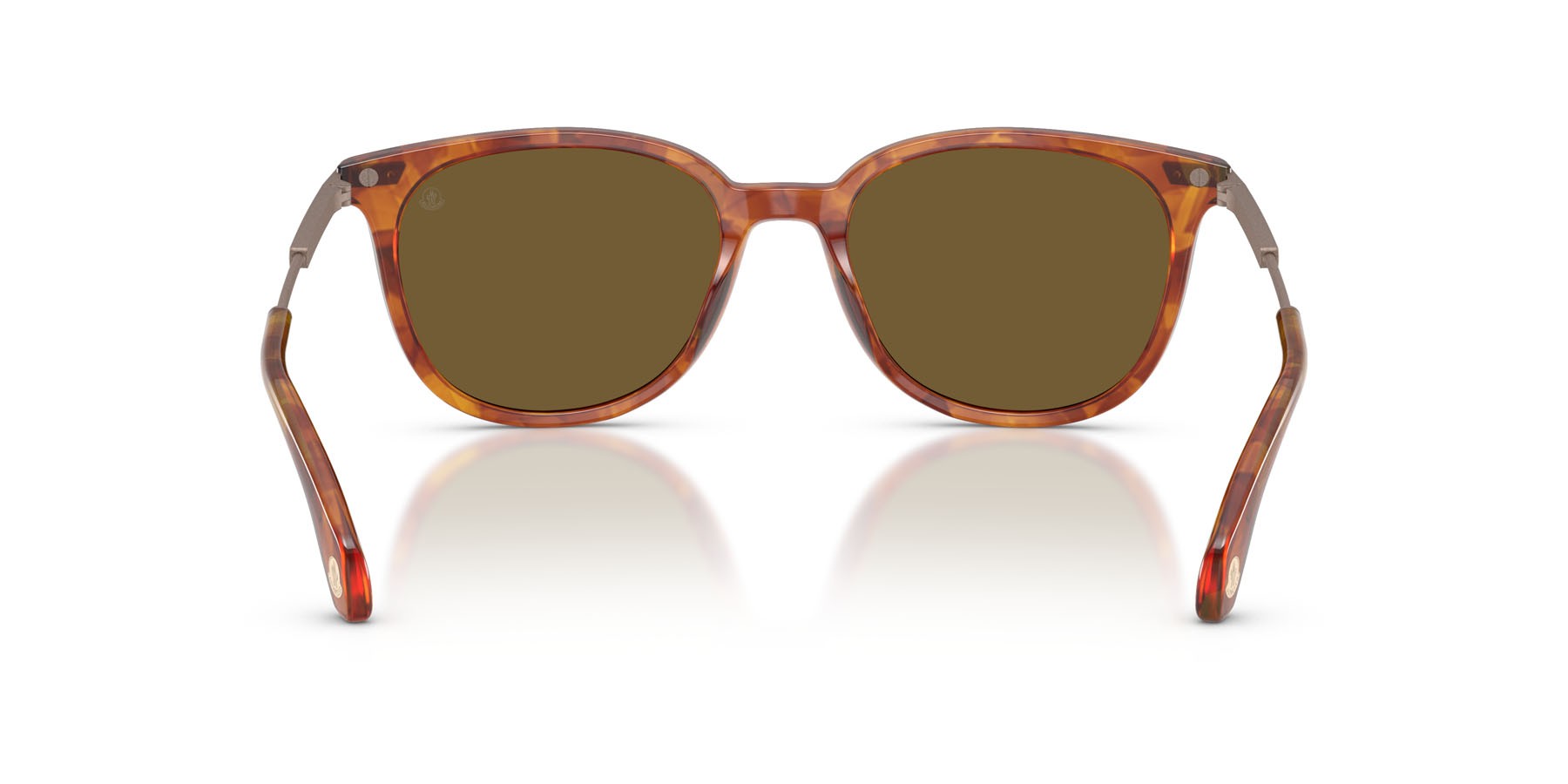 Occhiali da sole Moncler Korra ME 6013 (300475) colore marrone tartarugato brillante forma ovale lenti mirror olive