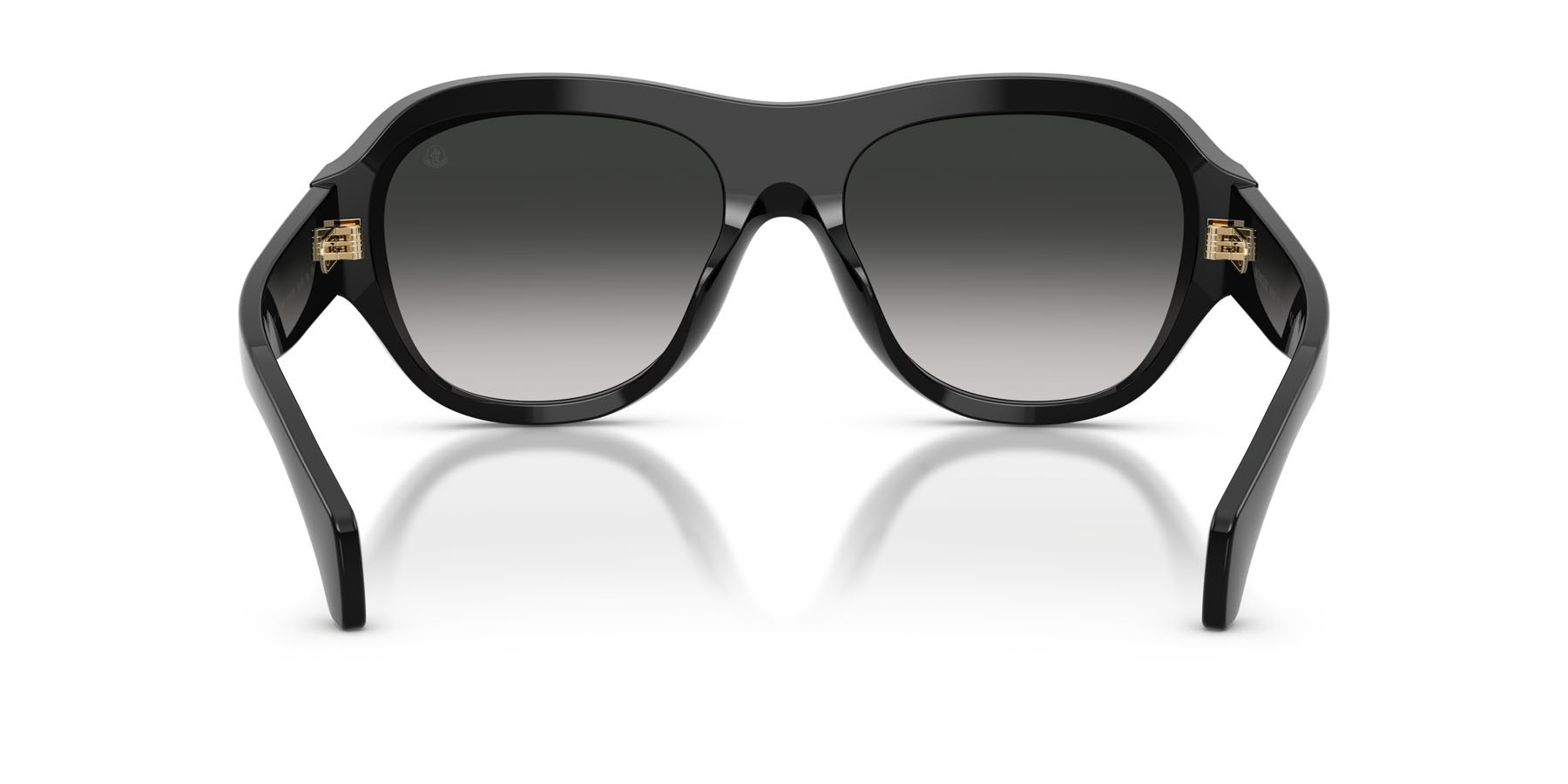 Occhiali da sole Moncler Elevane ME 6015U (30013C) colore nero lucido forma irregolare lenti dark gradient grey