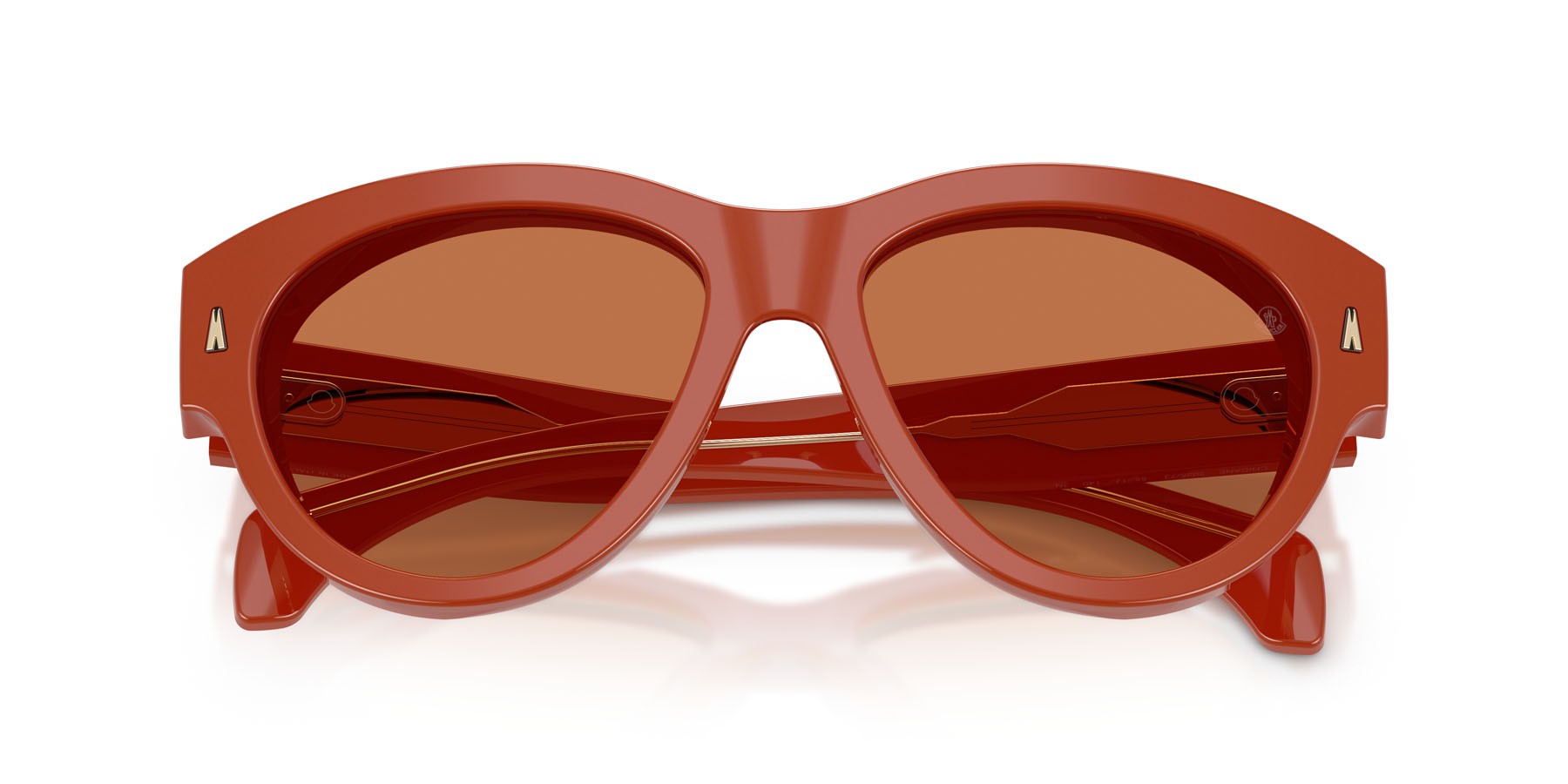 Sunglasses Moncler Chicane ME 6016U (302573) color mattone lucido shape aviator lenses solid cinnamon