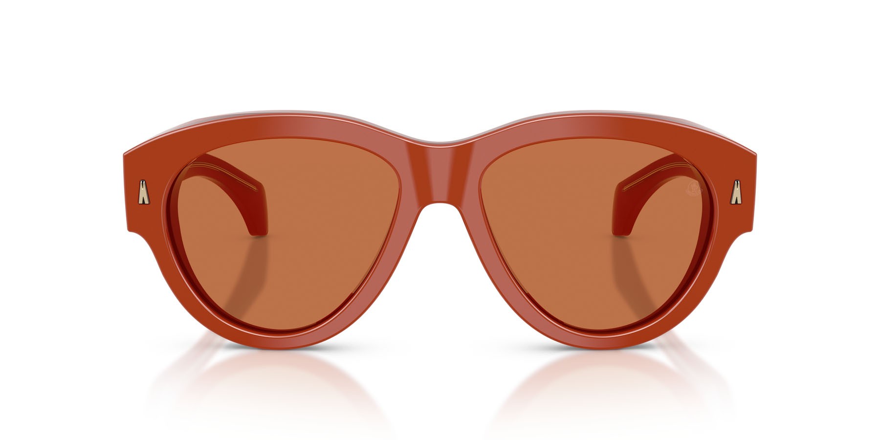 Sunglasses Moncler Chicane ME 6016U (302573) color mattone lucido shape aviator lenses solid cinnamon