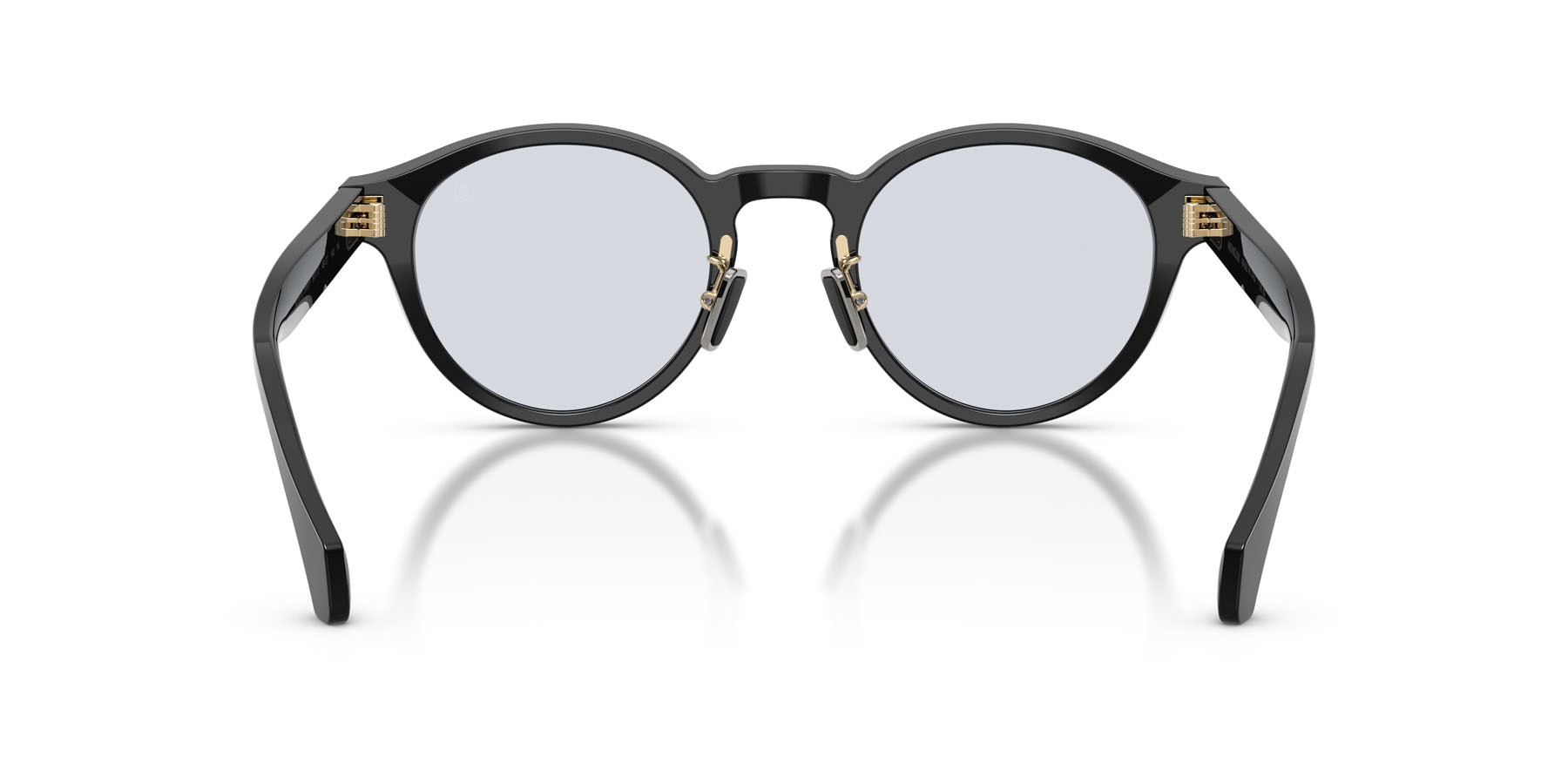 Sunglasses Moncler Ember ME 6017D (300172) color nero lucido shape round lenses solid light azure