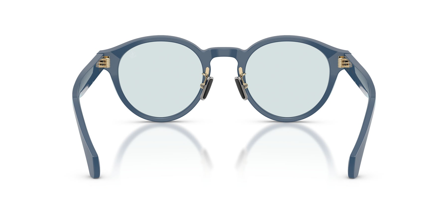 Sunglasses Moncler Ember ME 6017D (3028N2) color azzurro brillante shape round lenses nxt photo azure