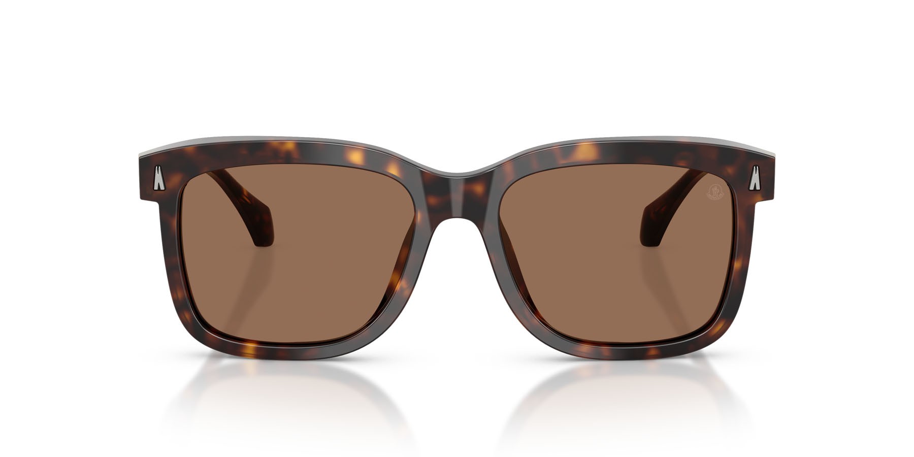 Occhiali da sole Moncler Valaire ME 6018 (300273) colore havana lucido forma quadrato lenti marrone tinta unita