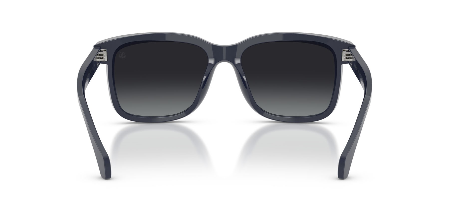 Occhiali da sole Moncler Valaire ME 6018 (3020T3) colore blu scuro brillante forma quadrato lenti polar grigia sfumata