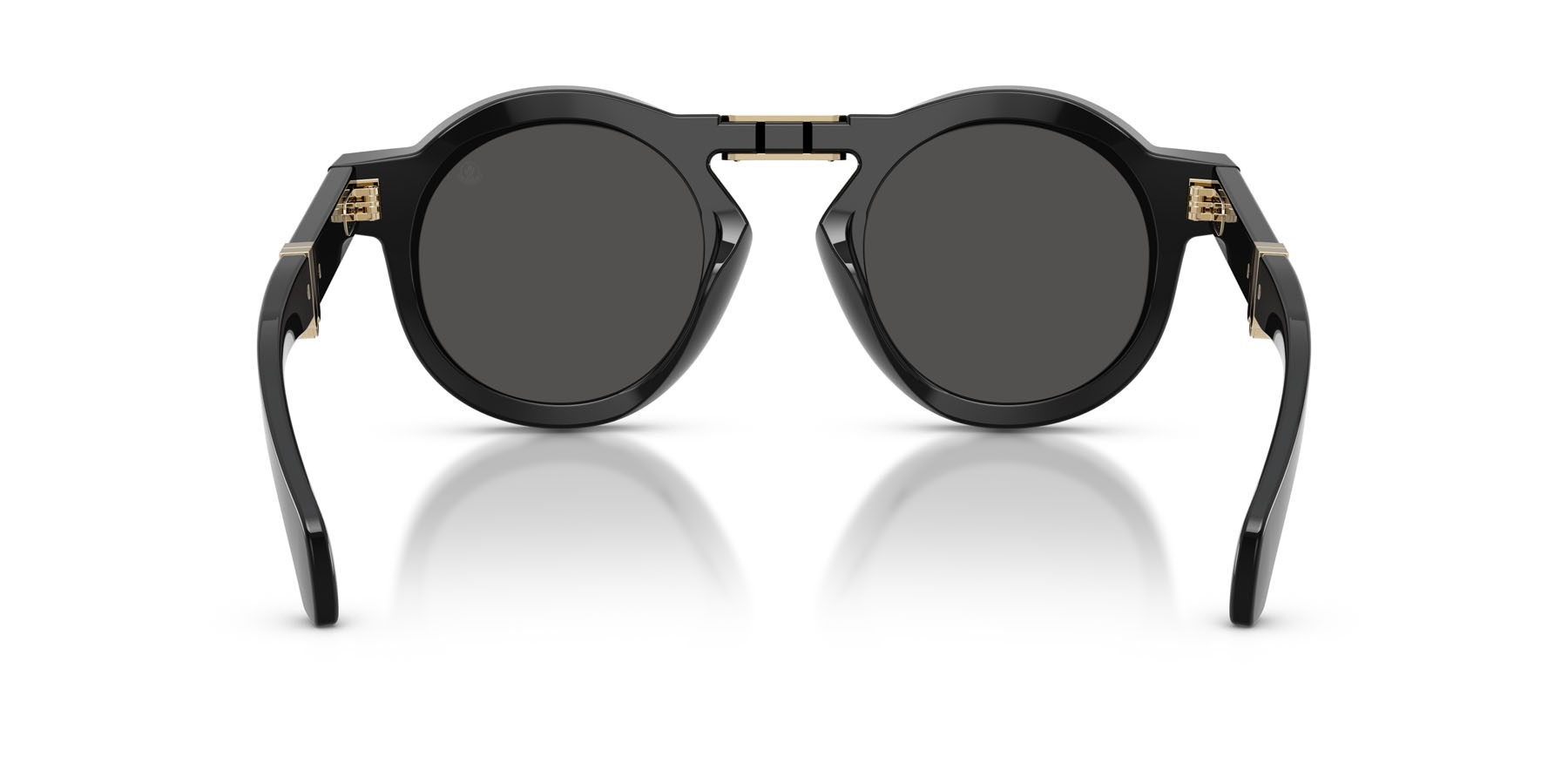 Sunglasses Moncler Glisse ME 6019U (300187) color nero lucido shape round lenses grigio scuro tinta unita