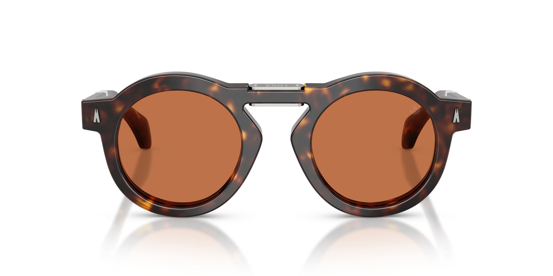 Occhiali da sole Moncler Glisse ME 6019U (300273) colore havana lucido forma rotondo lenti marrone tinta unita