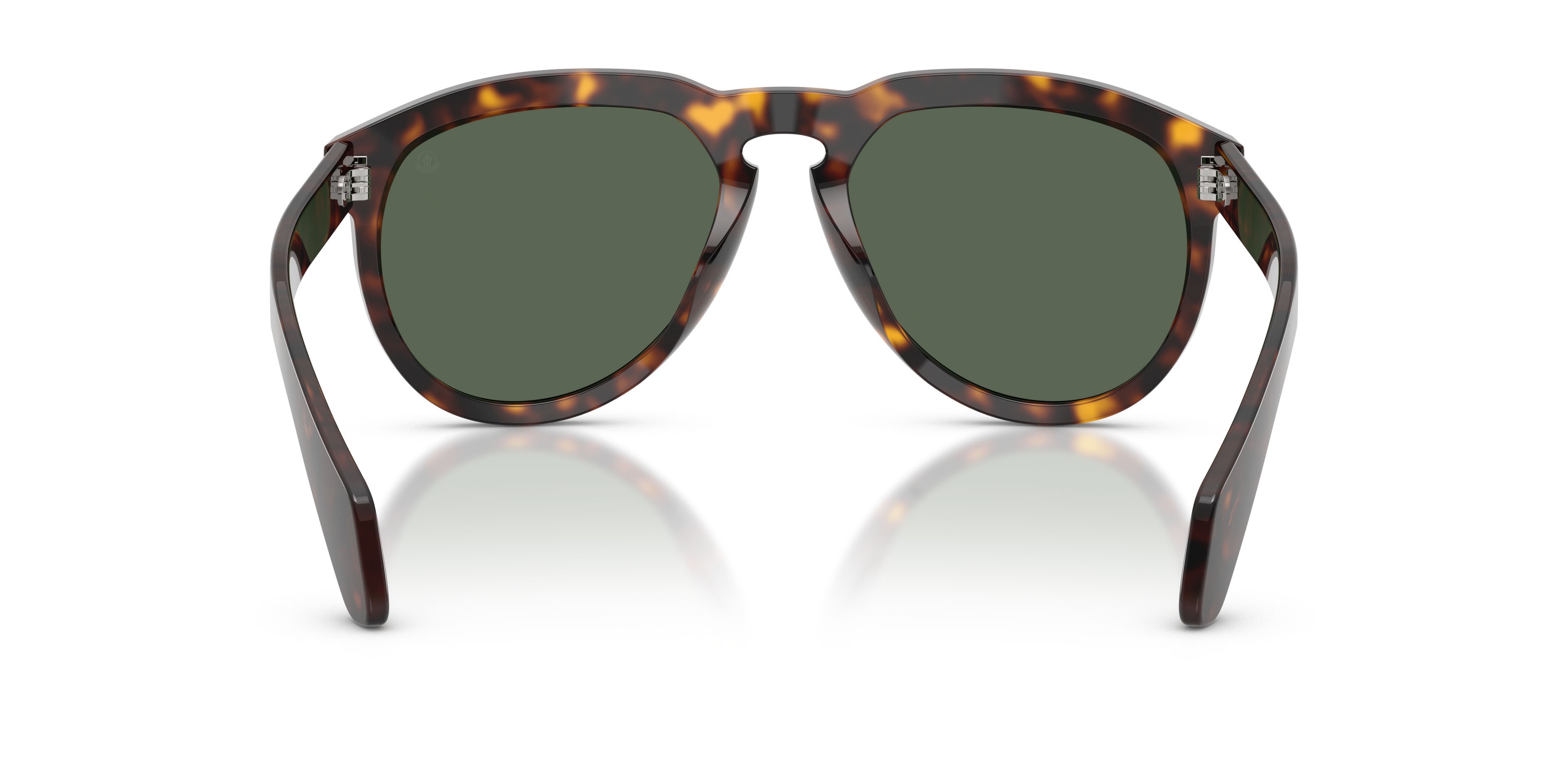 Occhiali da sole Moncler Isopleth ME 6020U (300271) colore havana lucido forma aviator lenti verde scuro tinta unita