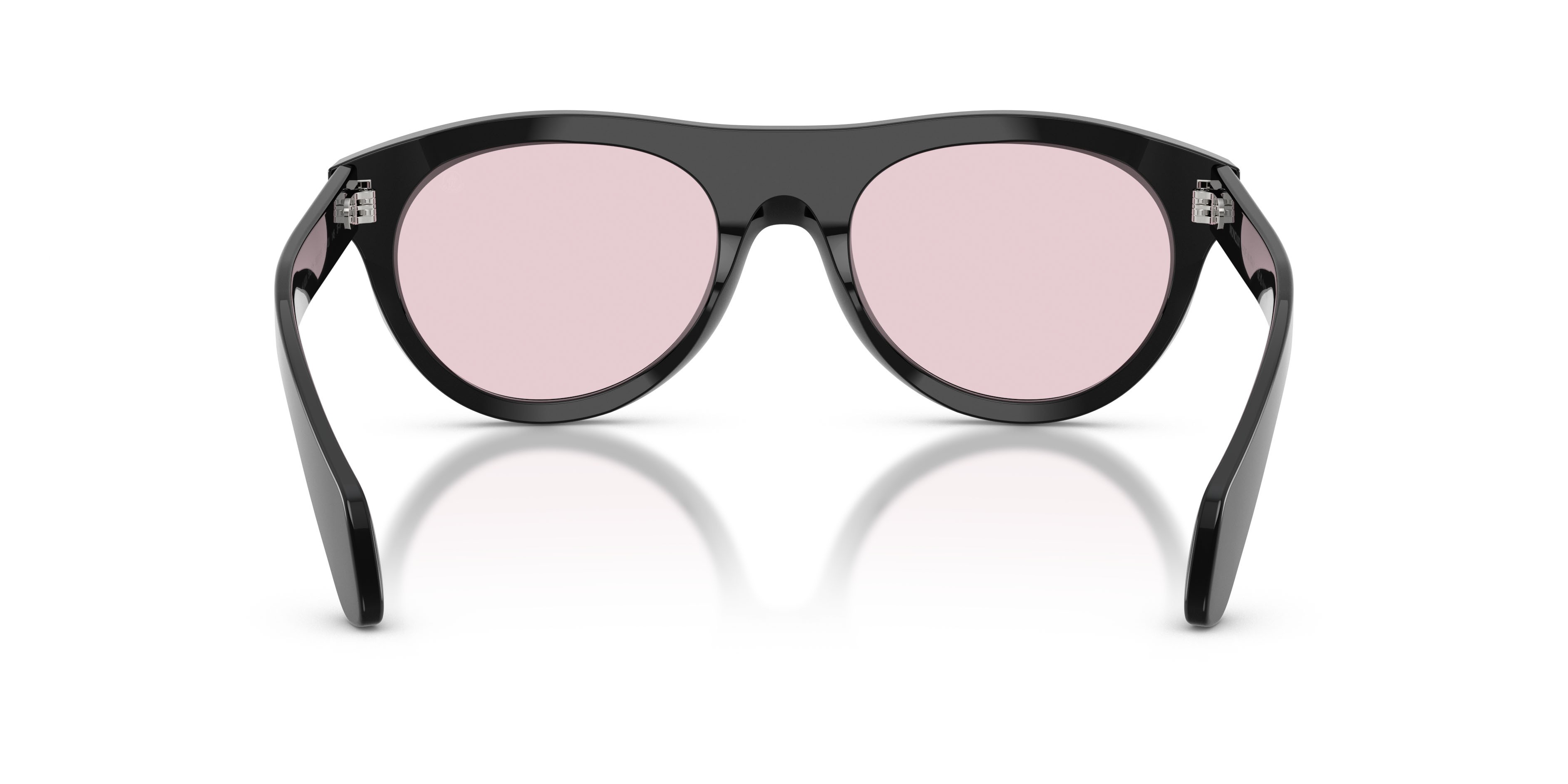 Occhiali da sole Moncler Splash ME 6022U (3001P5) colore nero lucido forma ovale lenti rosa