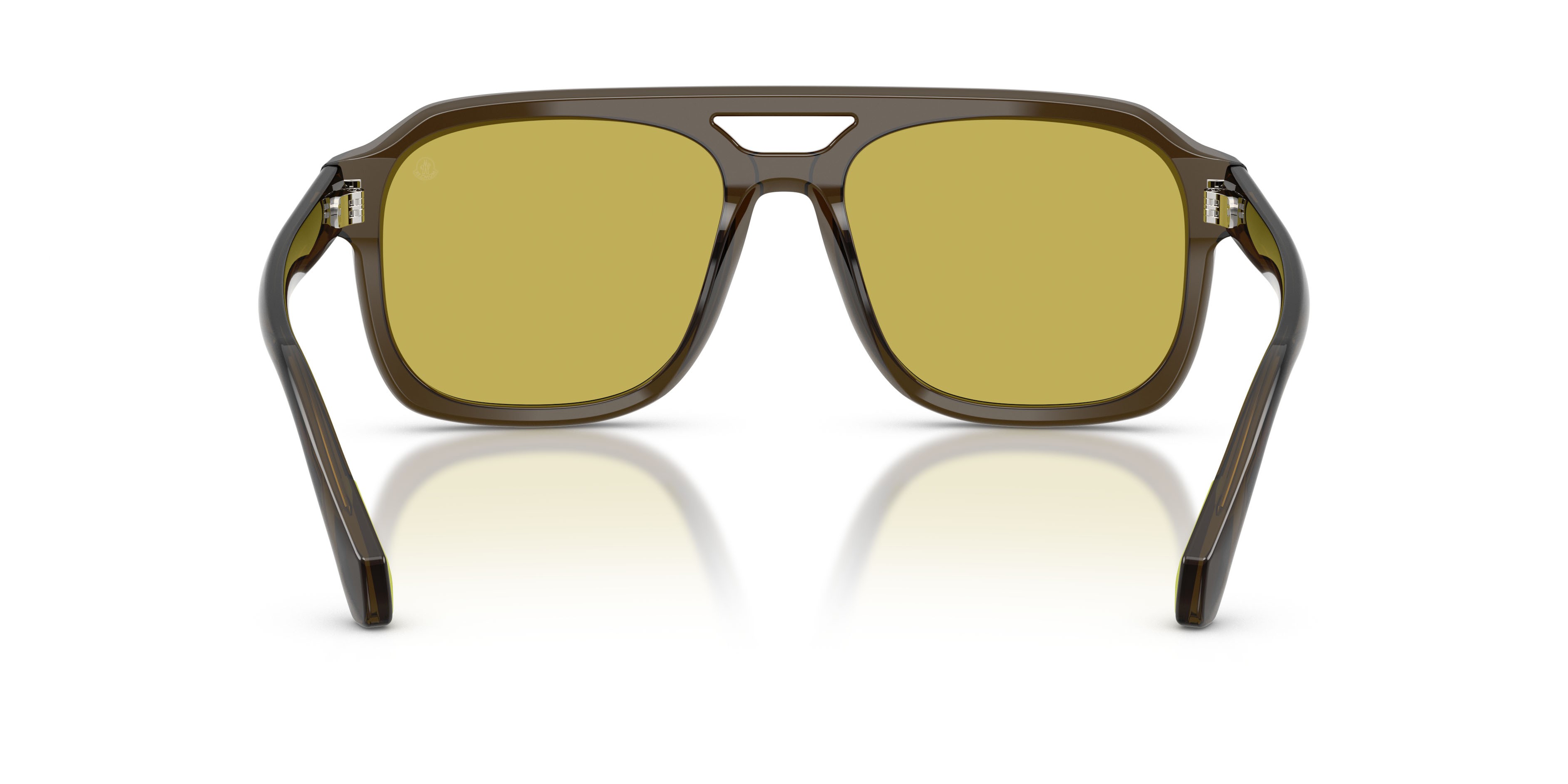 Occhiali da sole Moncler Vantos ME 6024 (304382) colore verde scuro trasparente forma quadrato lenti verde tinta unita