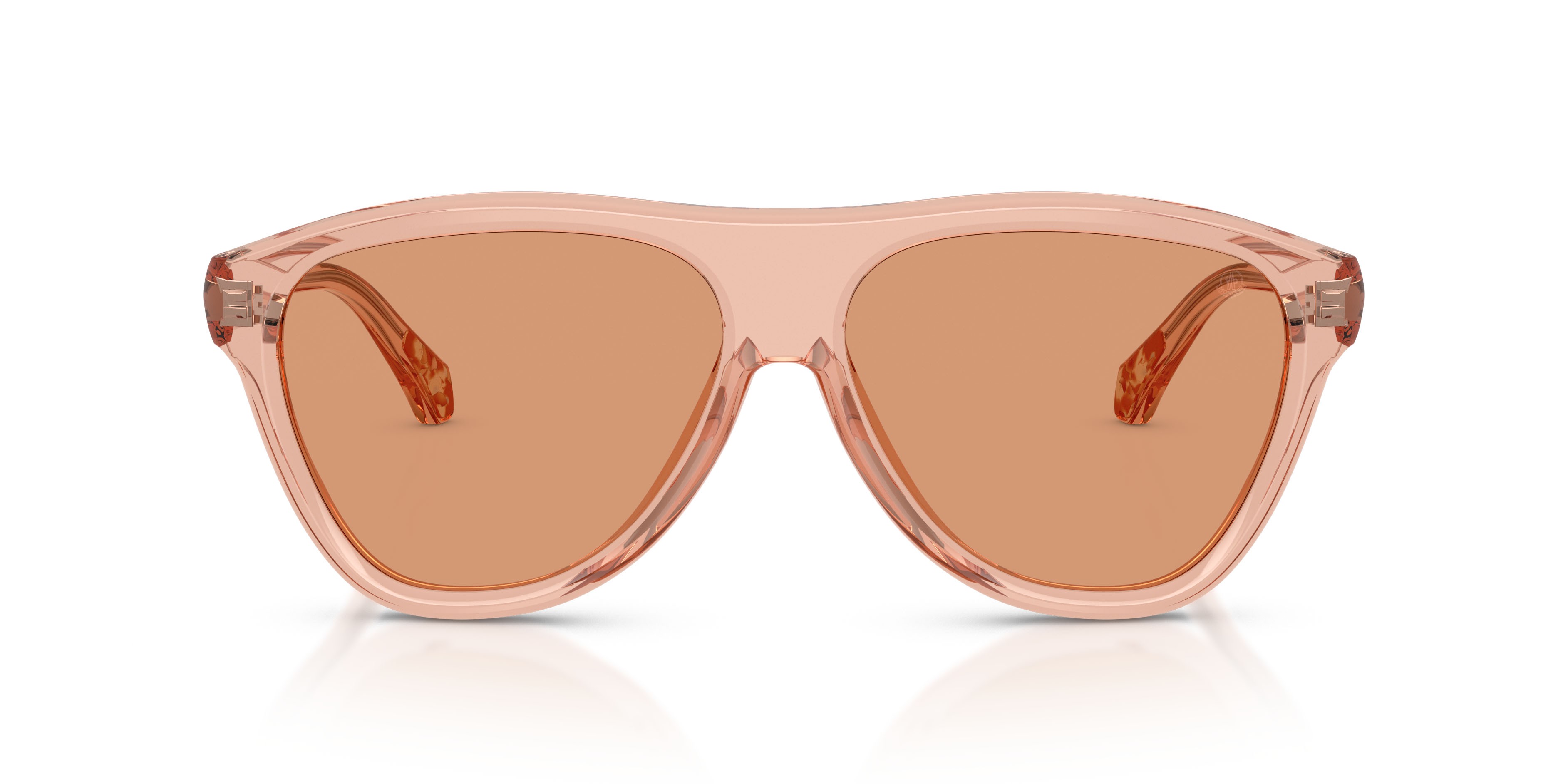 Occhiali da sole Moncler Incline ME 6025U (3045/7) colore rosa trasparente lucido forma aviator lenti rosa tinta unita