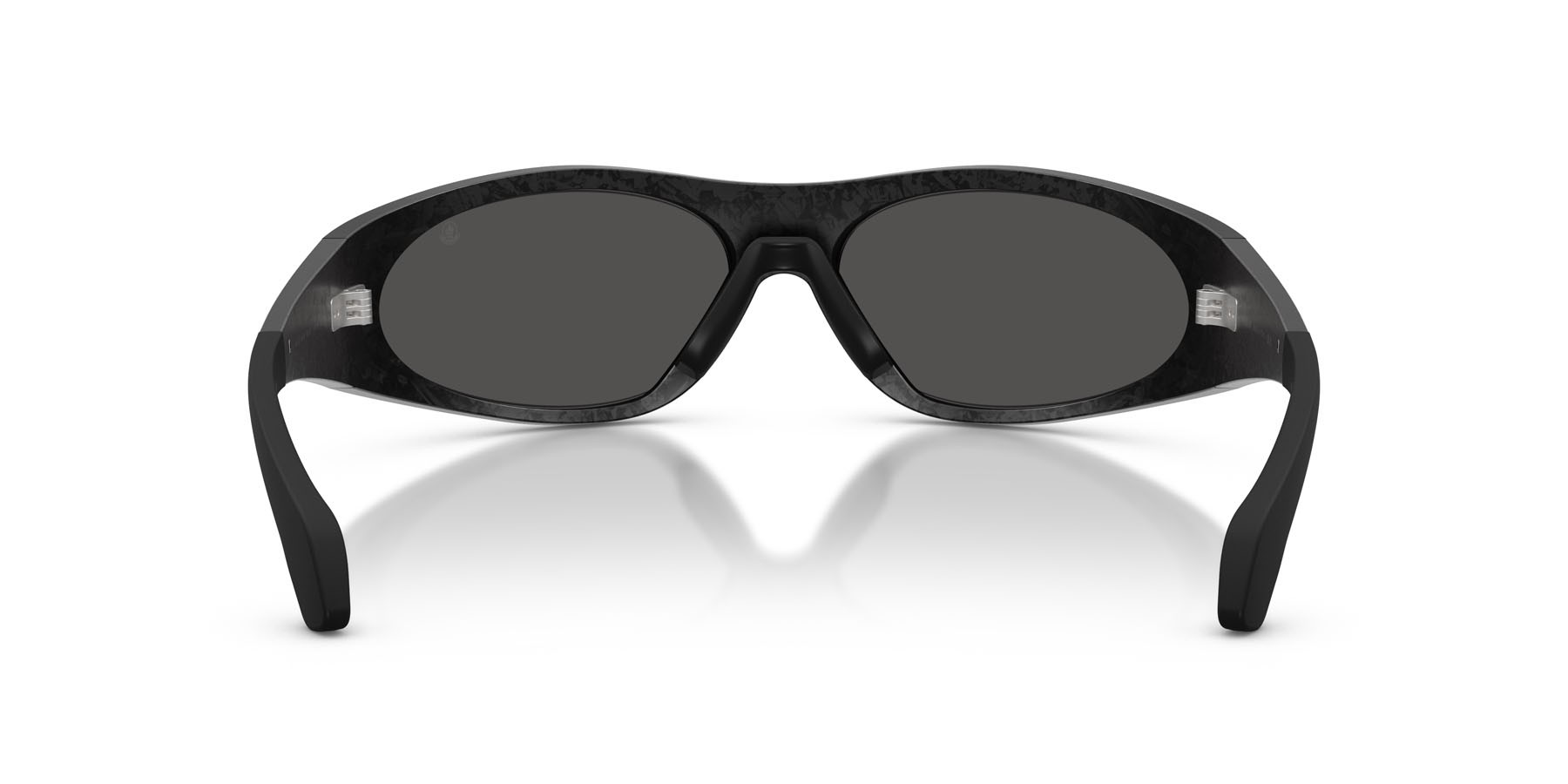 Occhiali da sole Moncler Inara ME 7001 (900187) colore carbonio nero opaco forma ovale lenti grigio scuro tinta unita