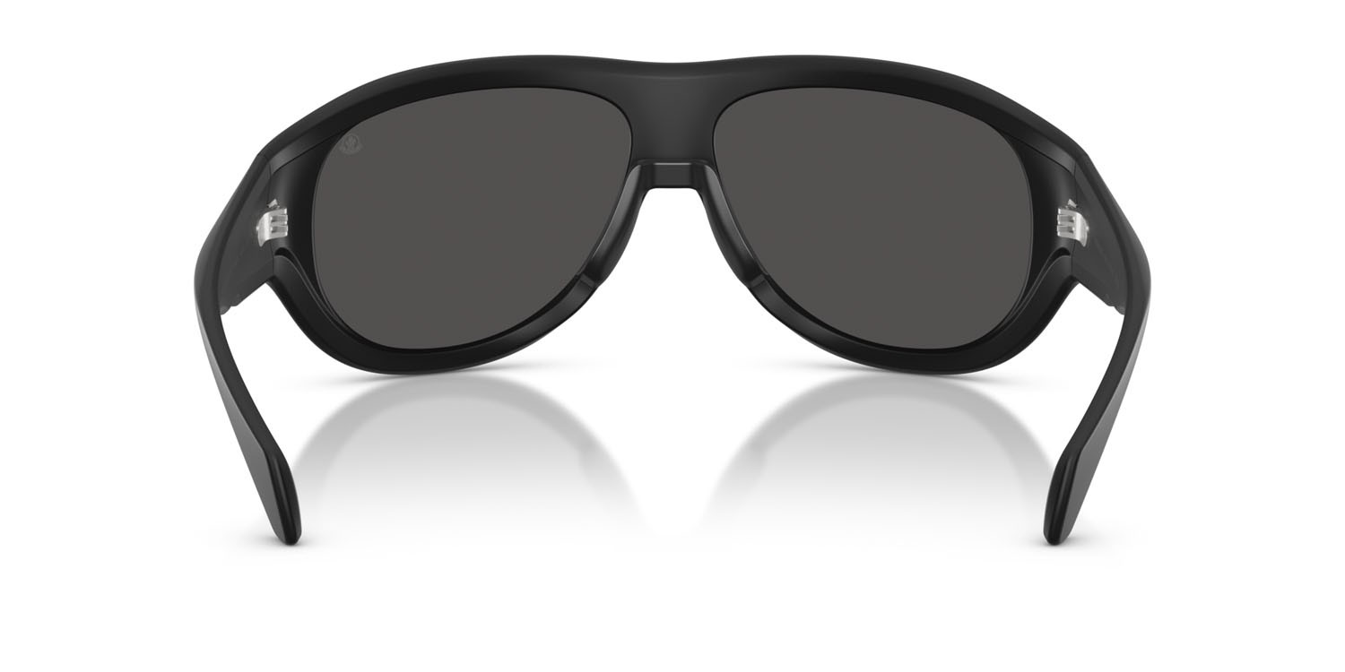 Sunglasses Moncler Bleacher ME 8013 (500687) color nero opaco shape oval lenses grigio scuro tinta unita