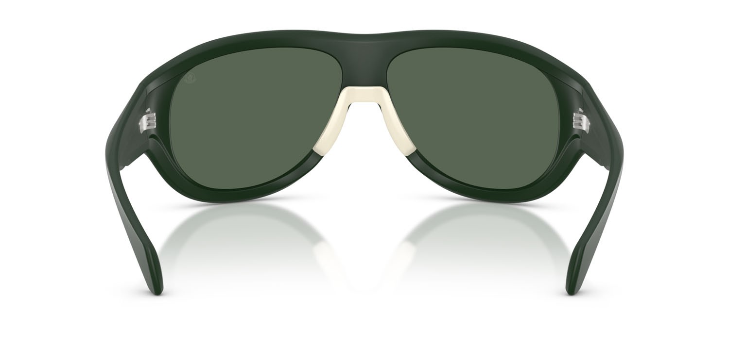 Sunglasses Moncler Bleacher ME 8013 (502971) color verde scuro opaco shape oval lenses verde scuro tinta unita