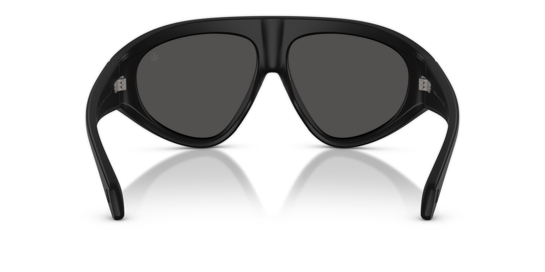 Occhiali da sole Moncler Zyra ME 8014U (500687) colore nero opaco forma aviator lenti grigio scuro tinta unita