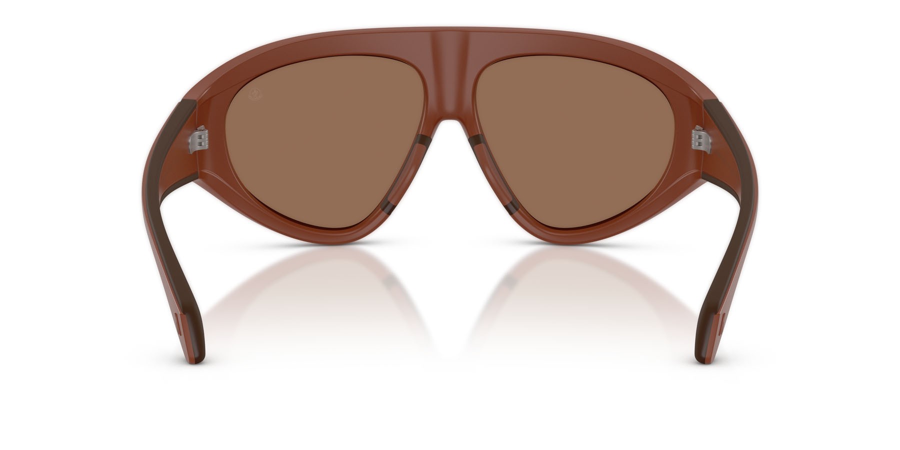Occhiali da sole Moncler Zyra ME 8014U (503573) colore cannella opaco forma aviator lenti marrone tinta unita