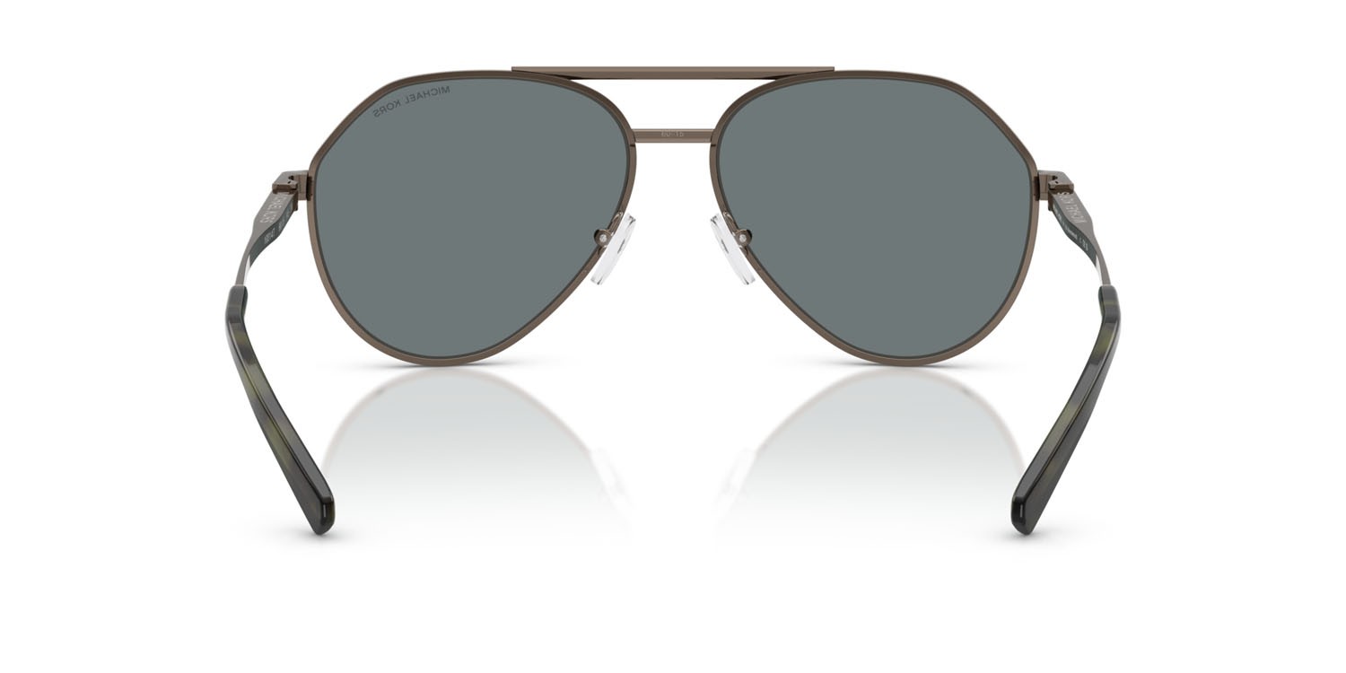 Occhiali da sole Michael Kors Brentwood MK 1168 (10014T) colore husk opaco forma aviator lenti olive mirror