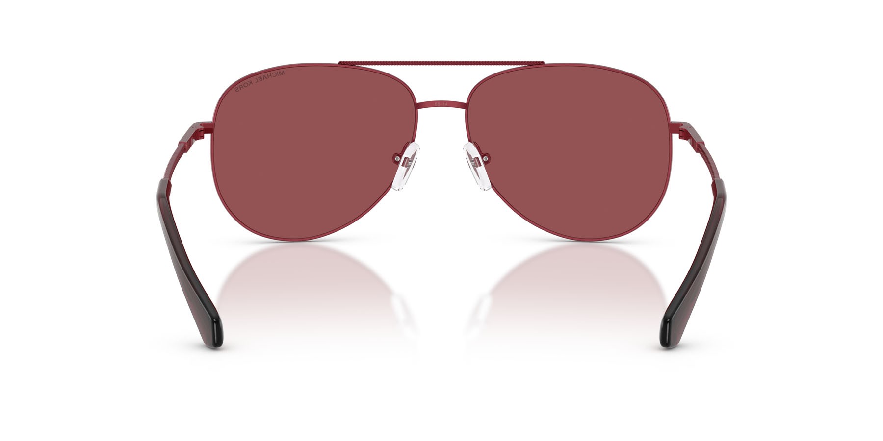 Occhiali da sole Michael Kors Perledo MK 1172 (1904E4) colore bordeaux forma aviator lenti vinaccia
