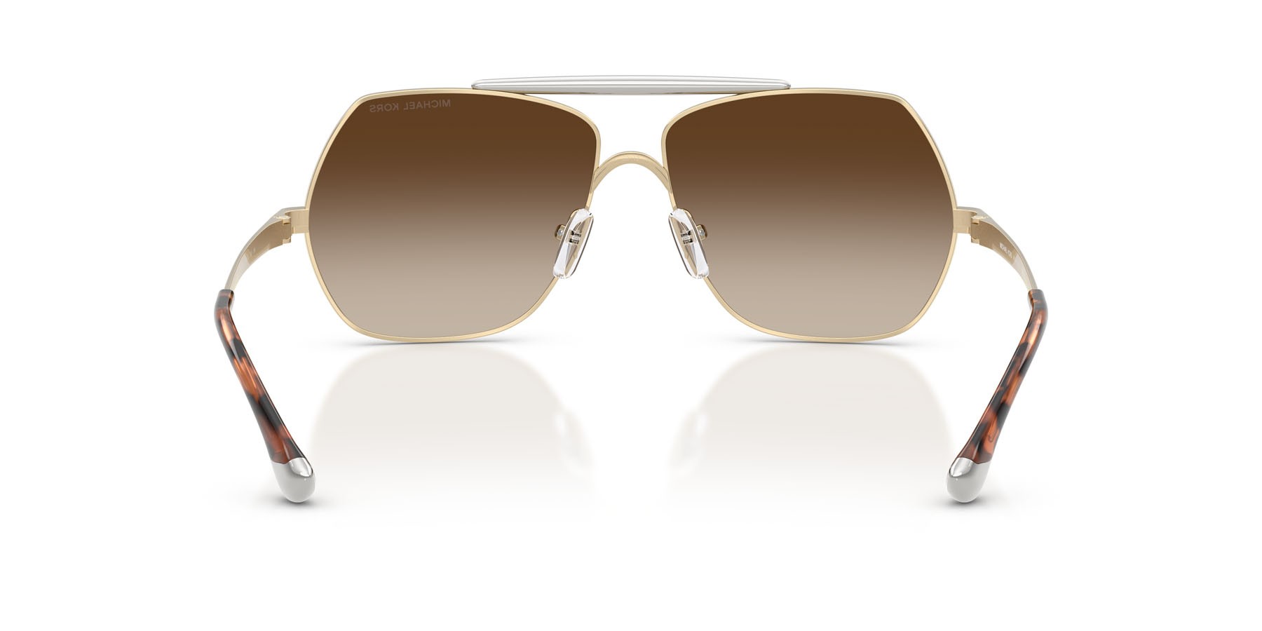 Occhiali da sole Michael Kors Denver MK 1173 (101413) colore oro chiaro forma aviator lenti grigio fumo sfumato