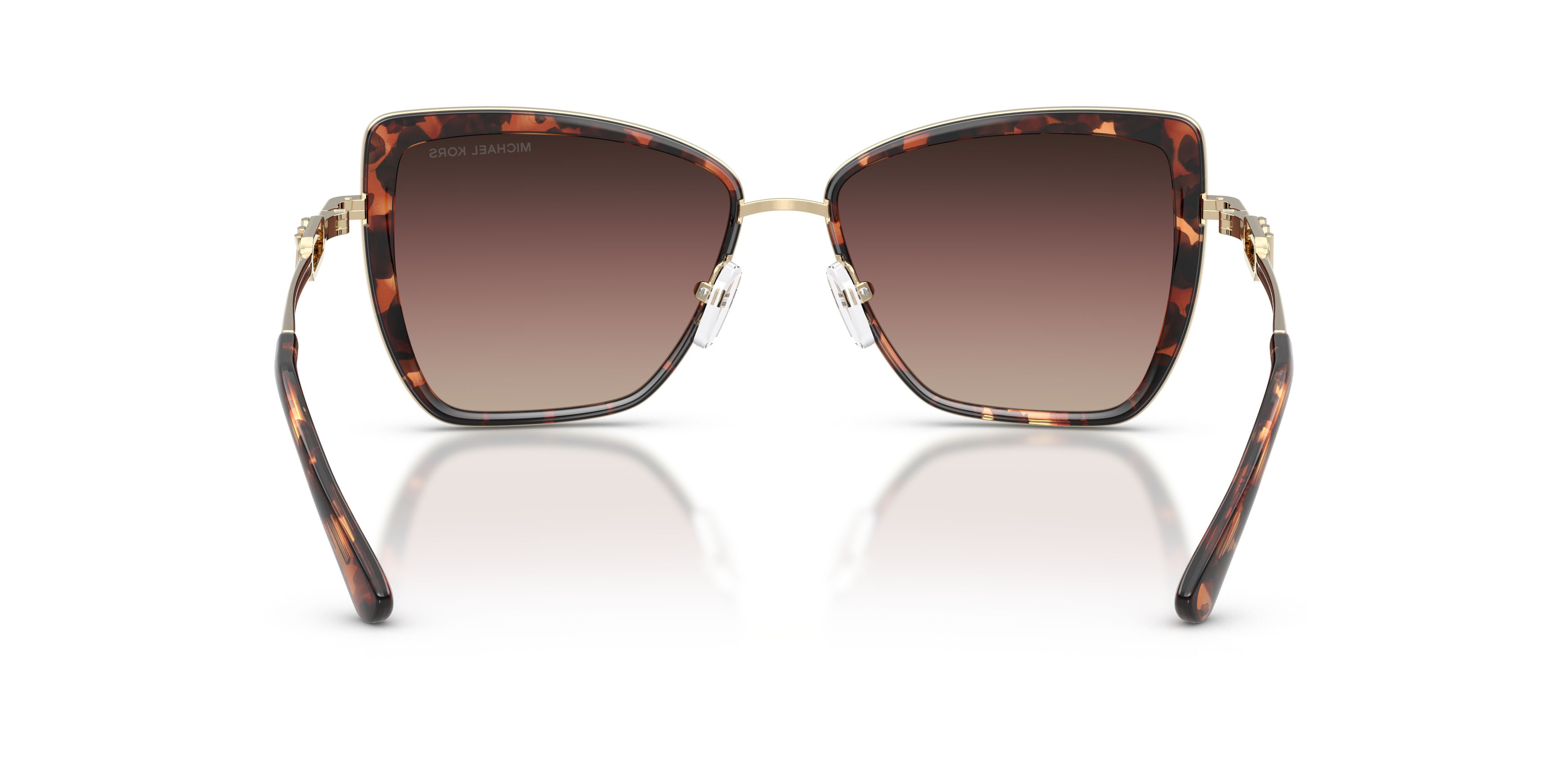 Occhiali da sole Michael Kors Sea Island MK 1178 (4031E2) colore luggage tortoise forma farfalla lenti marrone sfumato