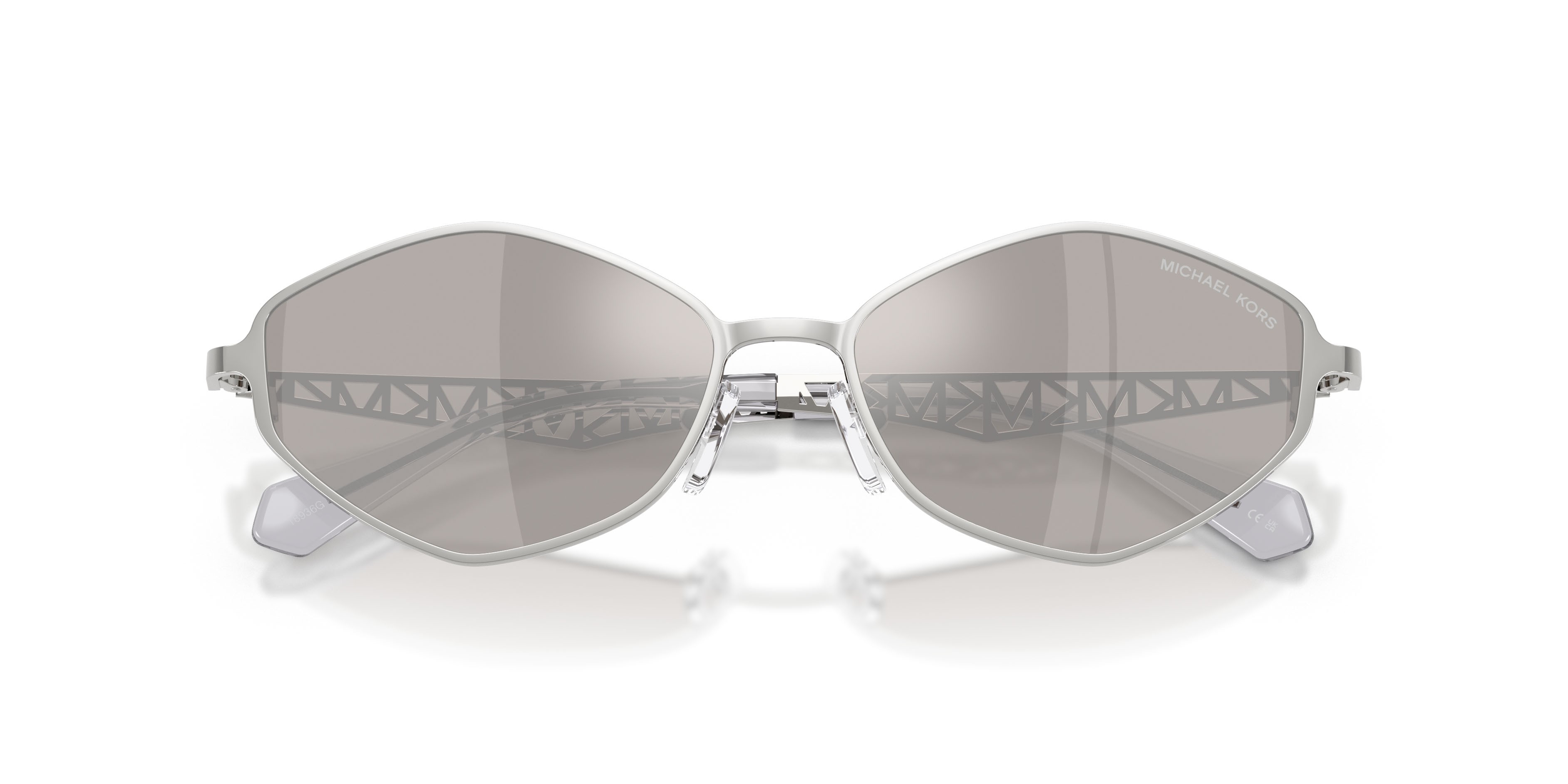 Occhiali da sole Michael Kors Gold Coast MK 1181 (18936G) colore argento forma irregolare lenti argento specchiato