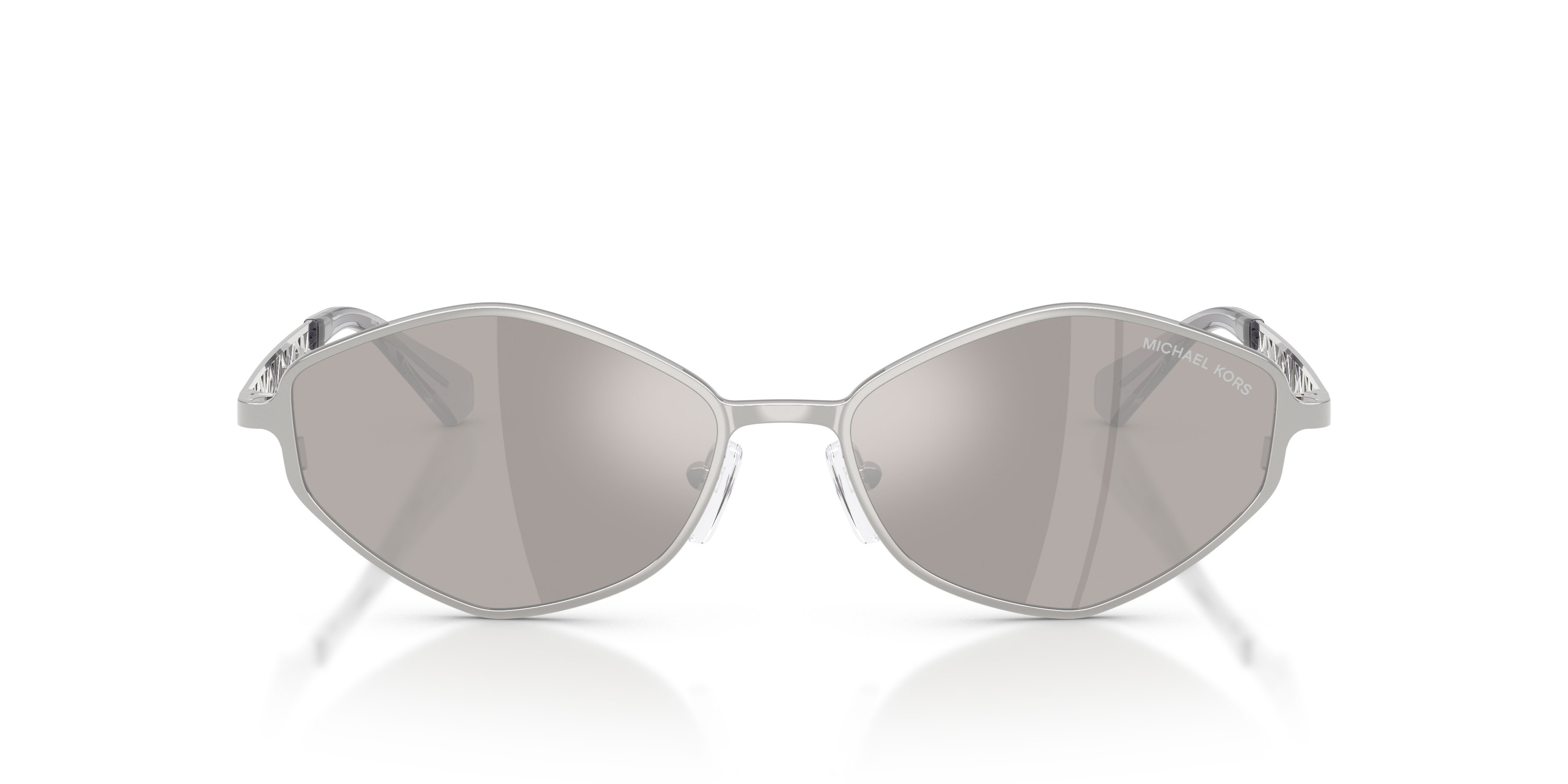 Occhiali da sole Michael Kors Gold Coast MK 1181 (18936G) colore argento forma irregolare lenti argento specchiato