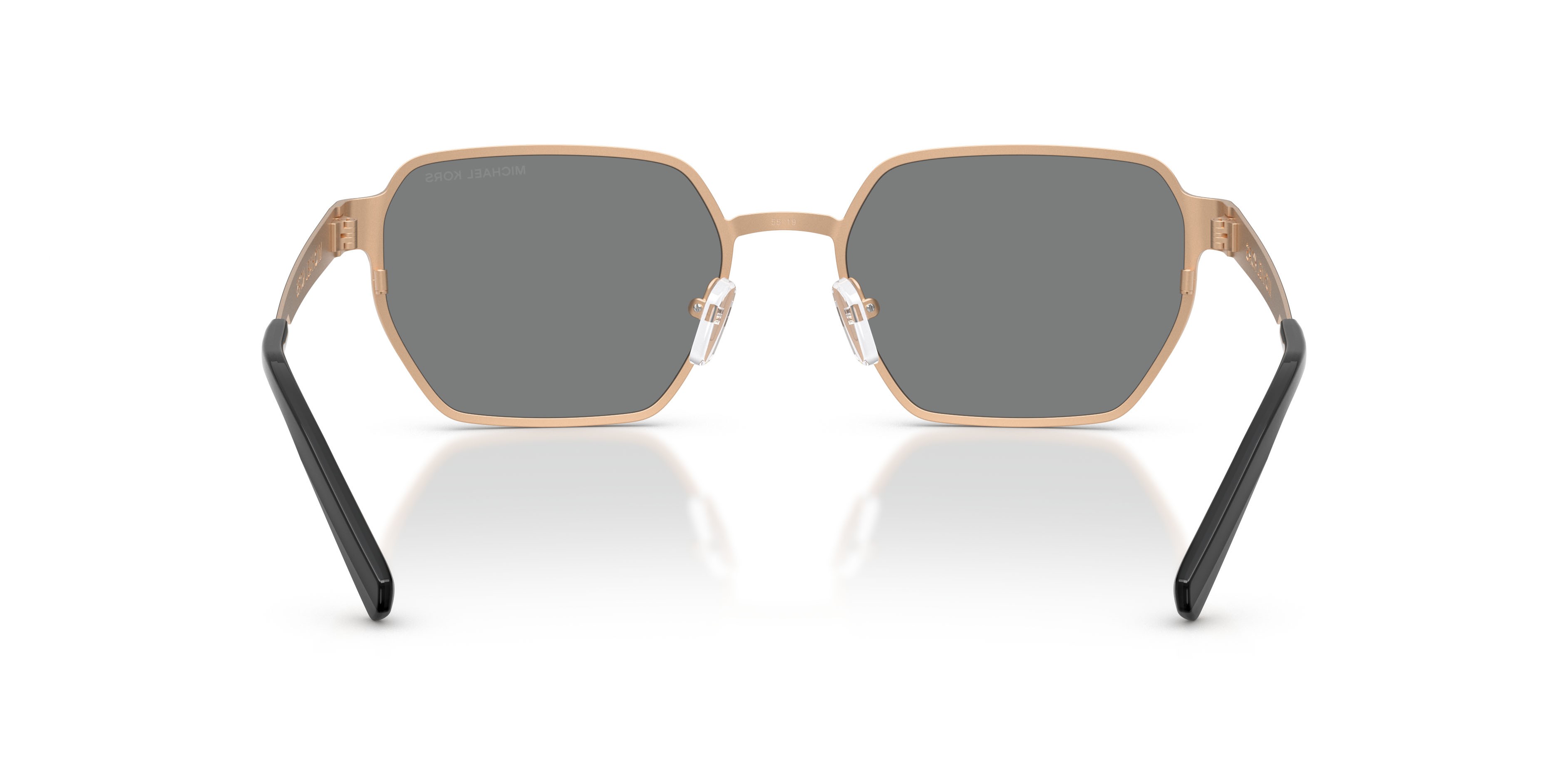 Occhiali da sole Michael Kors Madagascar MK 1183 (100587) colore nero opaco forma irregolare lenti grigio scuro