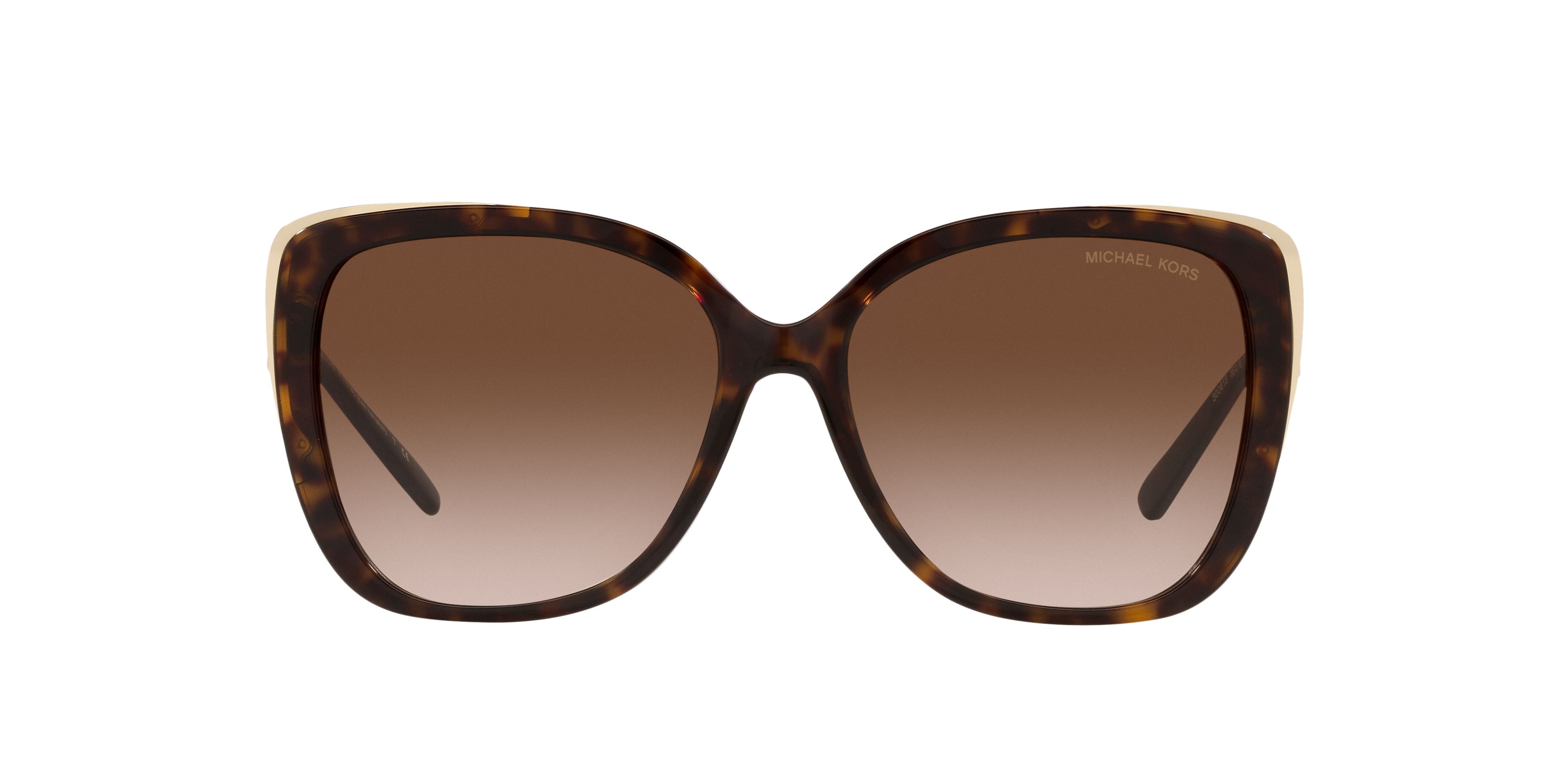 Sonnenbrillen Michael Kors East Hampton MK 2161BU (300613) farbe tartarugato scuro form schmetterling gläser marrone sfumato