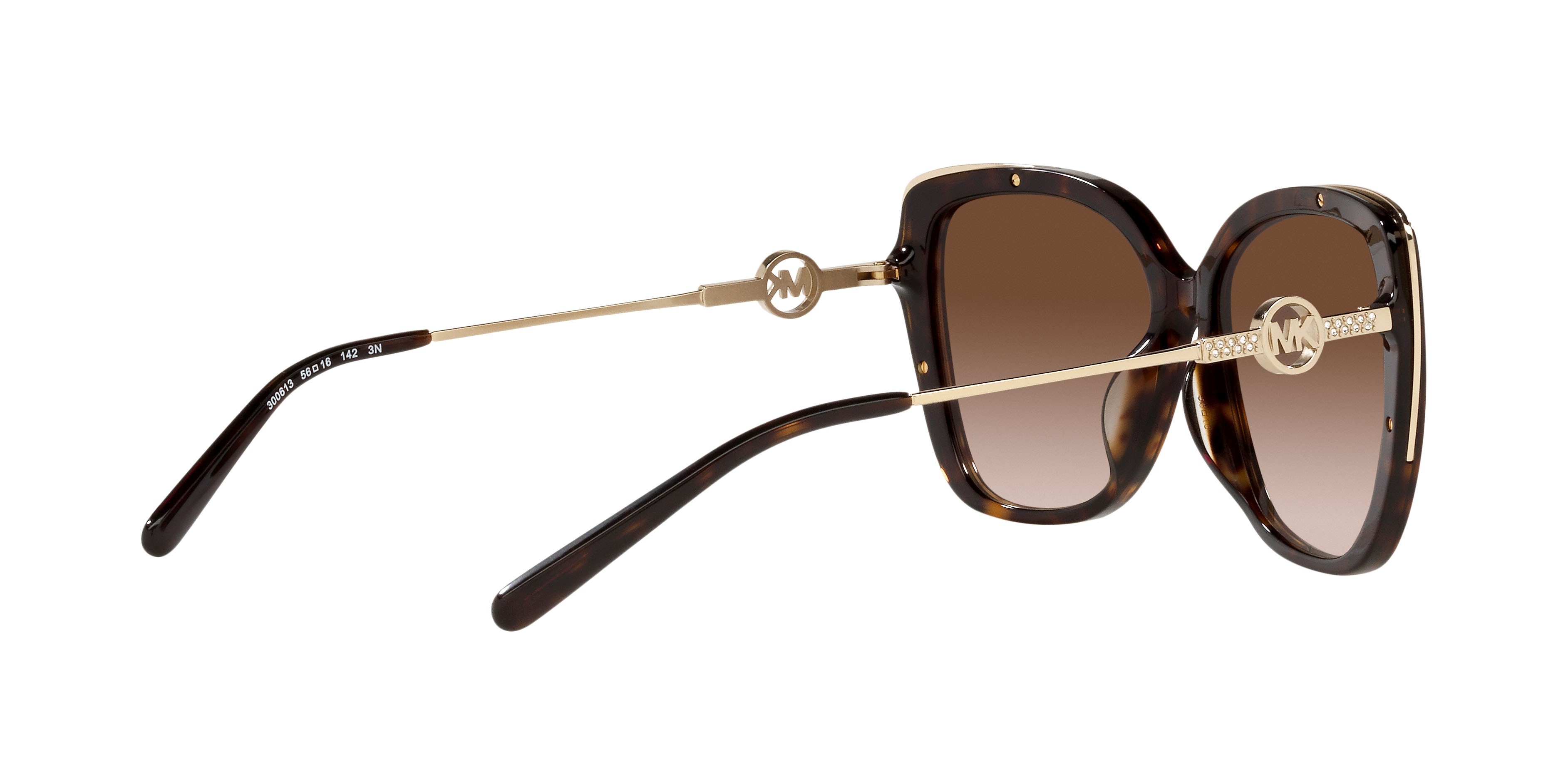 Sonnenbrillen Michael Kors East Hampton MK 2161BU (300613) farbe tartarugato scuro form schmetterling gläser marrone sfumato
