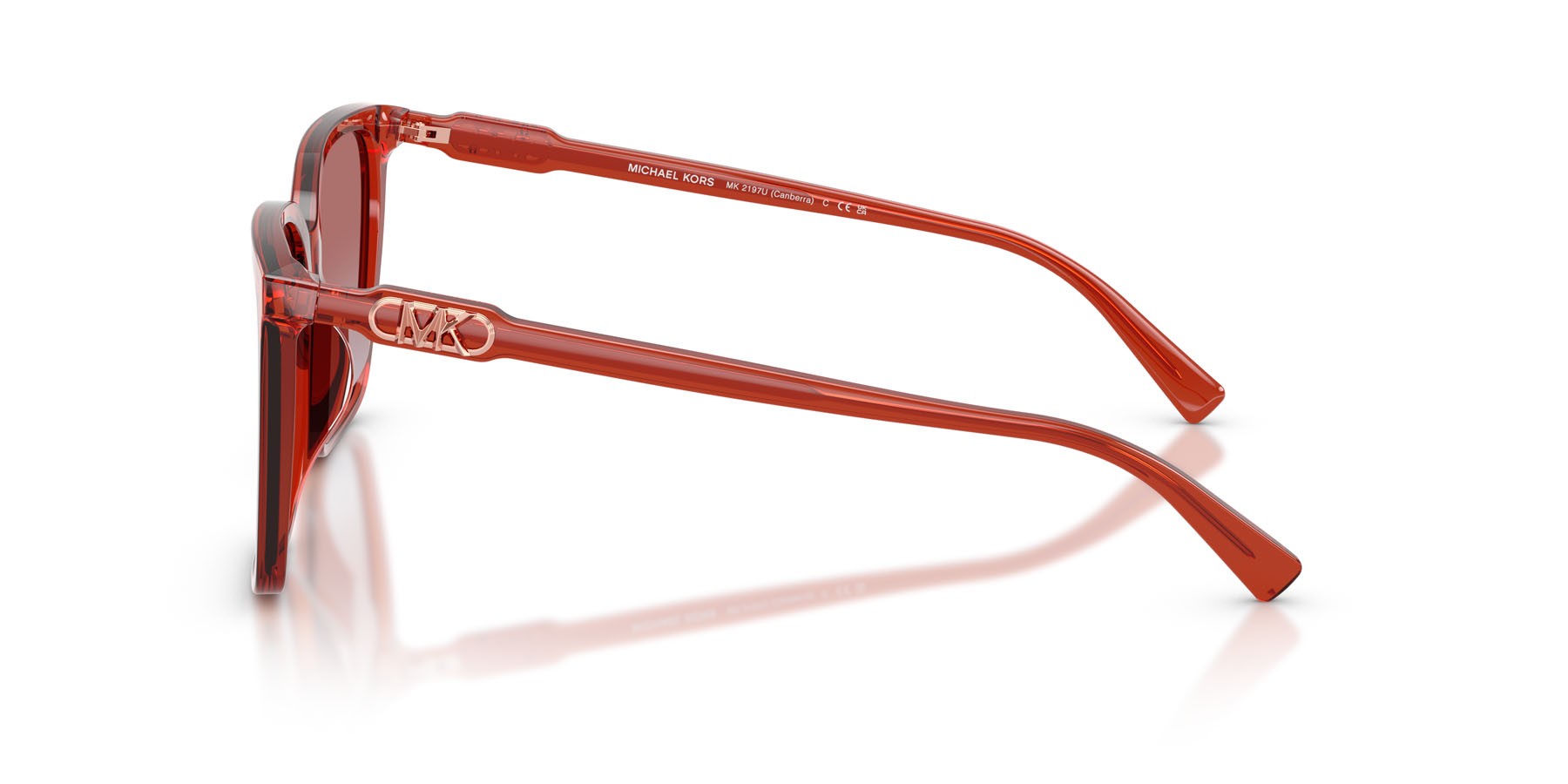 Occhiali da sole Michael Kors Canberra MK 2197U (39016F) colore soft pink forma quadrato lenti specchiata rosa