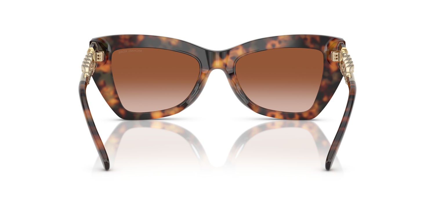 Occhiali da sole Michael Kors Montecito MK 2205 (39043B) colore jet set tortoise forma cat eye lenti marrone sfumato