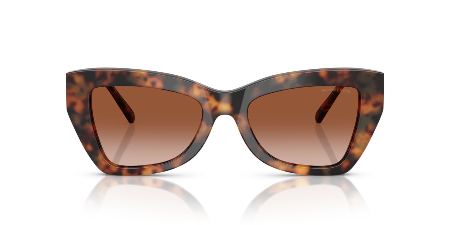 Occhiali da sole Michael Kors Montecito MK 2205 (39043B) colore jet set tortoise forma cat eye lenti marrone sfumato