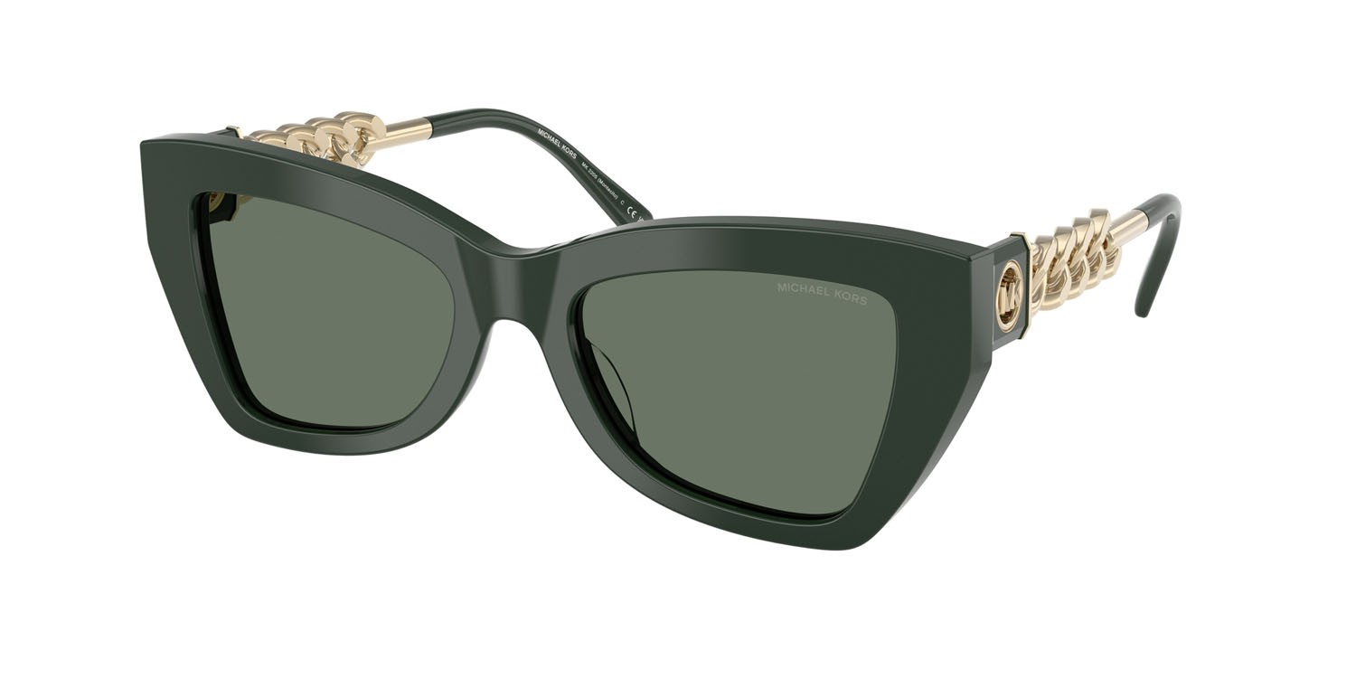 Sunglasses Michael Kors Montecito MK 2205 (40063H) color bosco solid shape cat eye lenses verde tinta unita