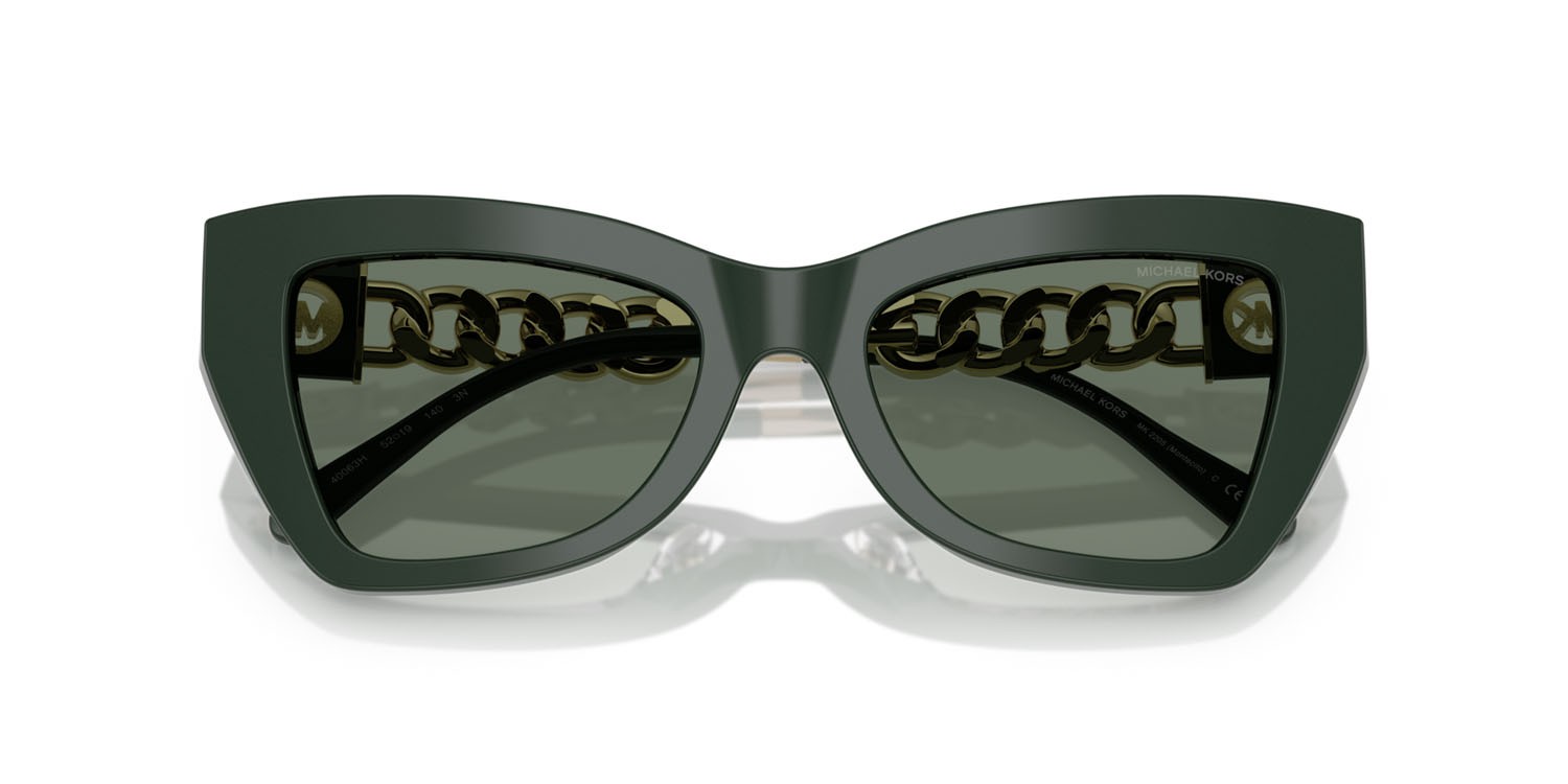 Sunglasses Michael Kors Montecito MK 2205 (40063H) color bosco solid shape cat eye lenses verde tinta unita