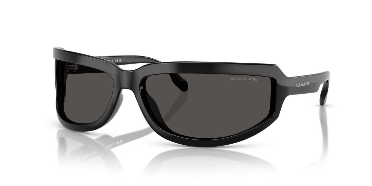 Occhiali da sole Michael Kors Zion MK 2226 (300587) colore nero forma irregolare lenti grigio scuro tinta unita