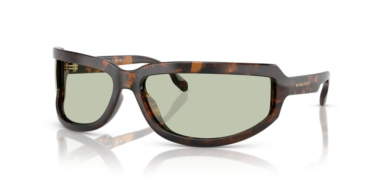 Occhiali da sole Michael Kors Zion MK 2226 (3006/2) colore tartarugato scuro forma irregolare lenti verde tinta unita