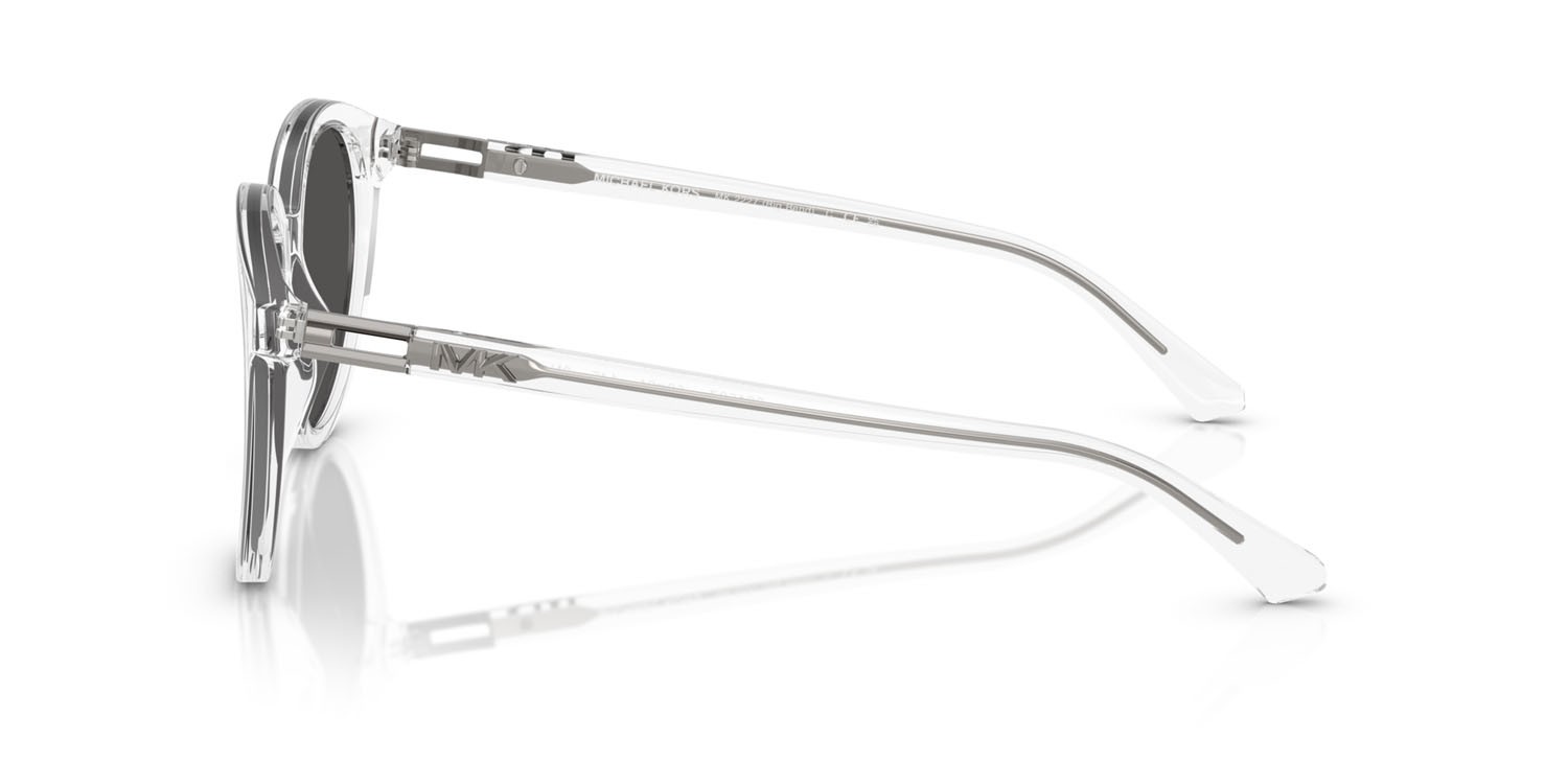 Occhiali da sole Michael Kors Big Bend MK 2227 (301587) colore trasparente forma rotondo lenti grigio scuro tinta unita