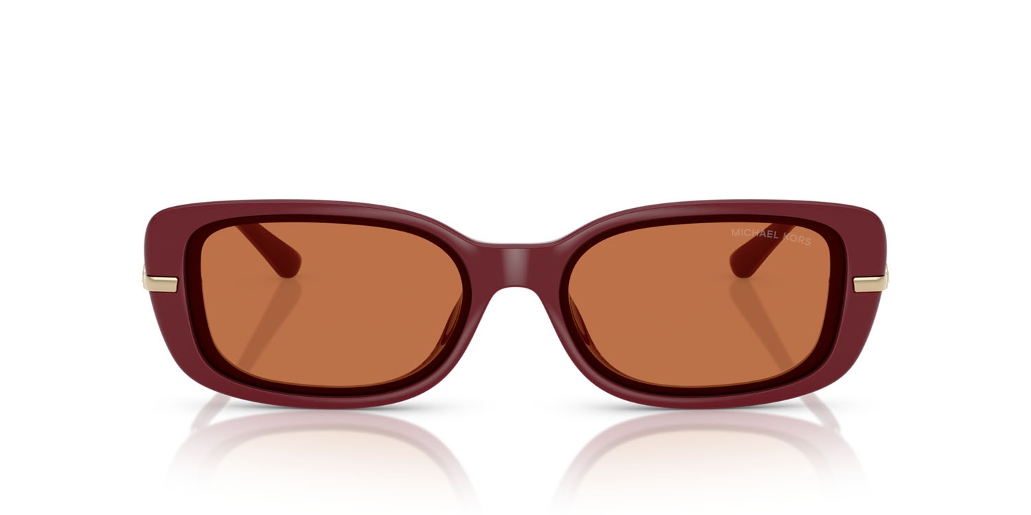 Occhiali da sole Michael Kors Capella MK 2228D (400473) colore rosso intenso forma rettangolare lenti deep red solid