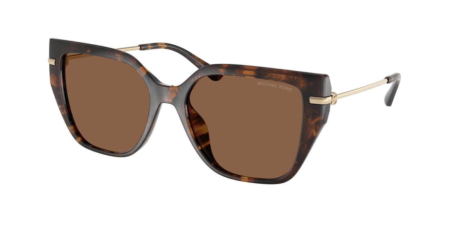 Occhiali da sole Michael Kors St. Barths MK 2231U (30063G) colore tartarugato scuro forma quadrato lenti marrone scuro tinta unita
