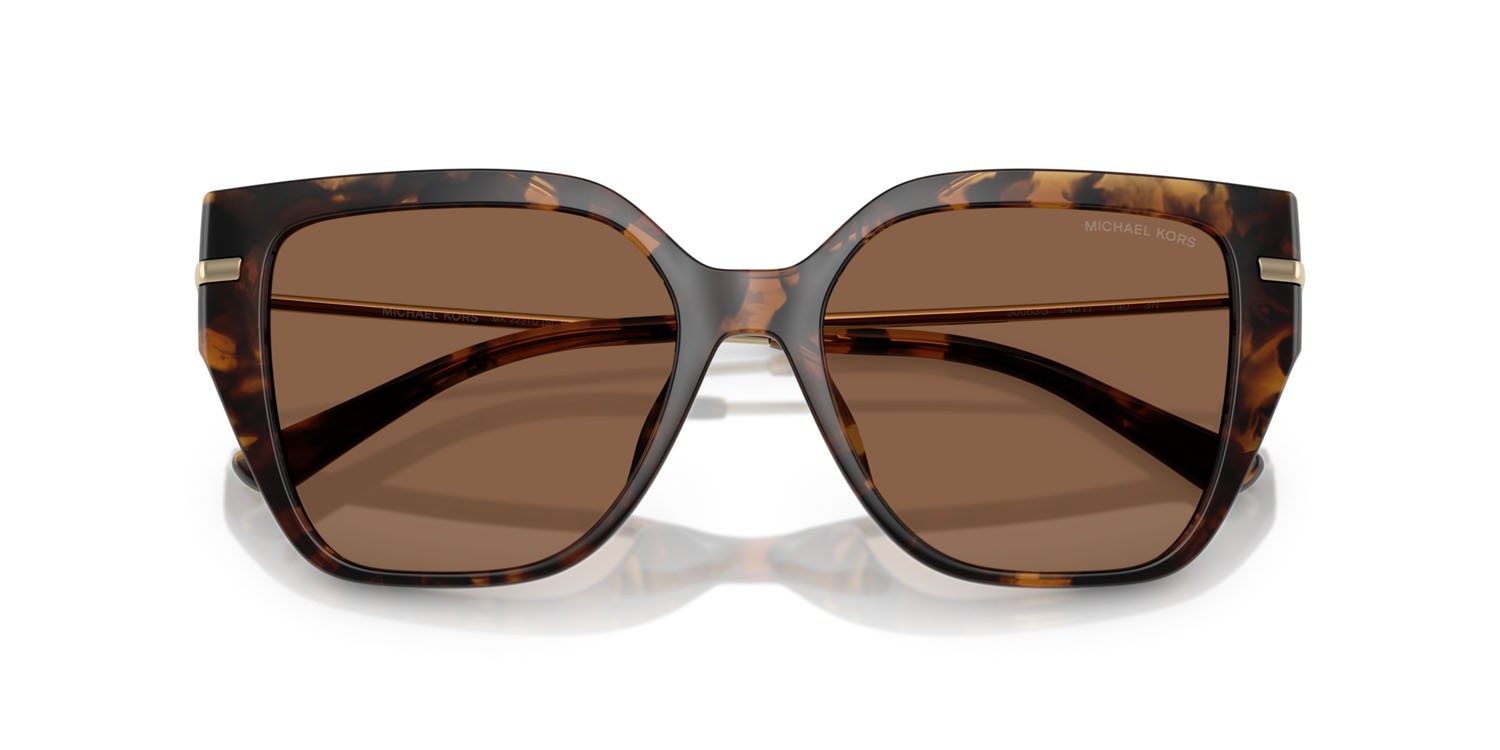 Occhiali da sole Michael Kors St. Barths MK 2231U (30063G) colore tartarugato scuro forma quadrato lenti marrone scuro tinta unita