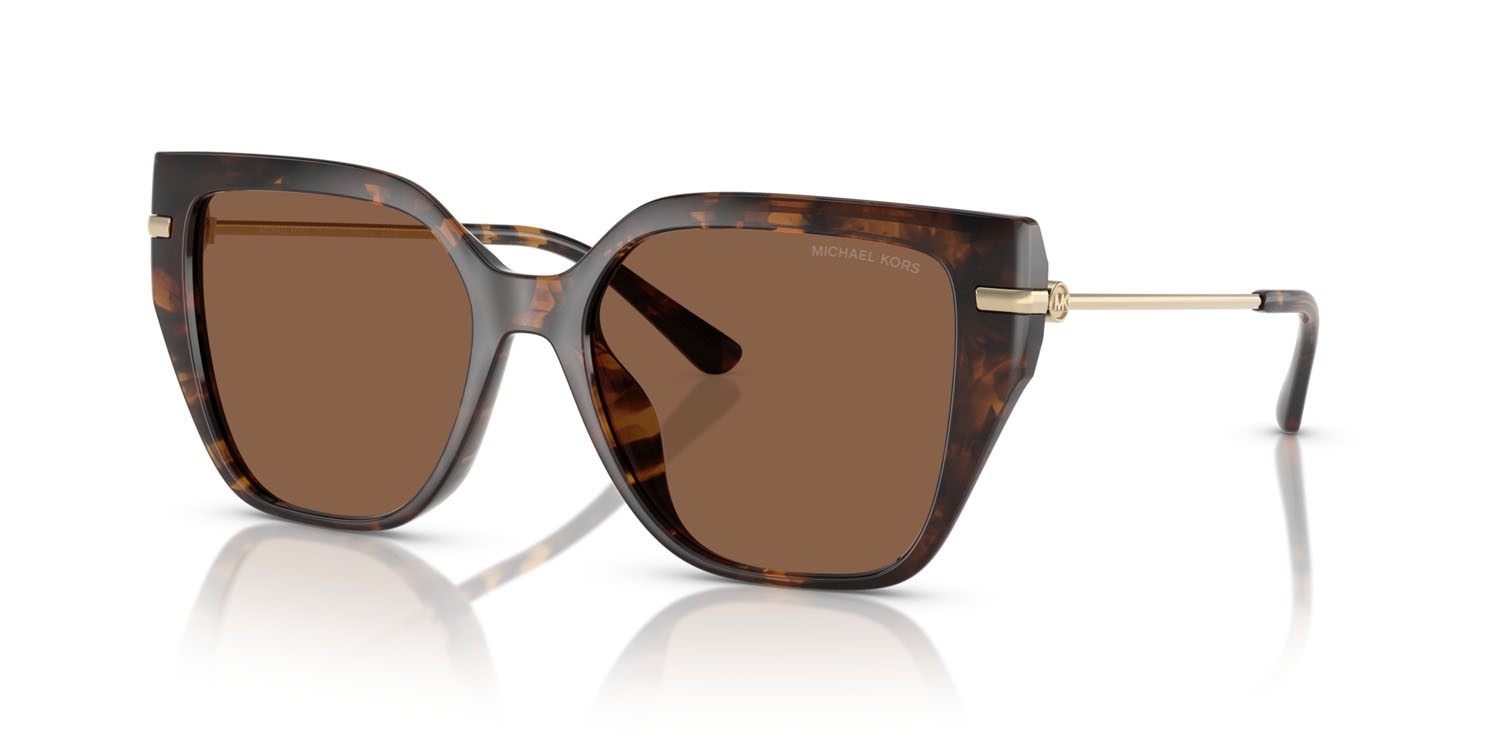 Occhiali da sole Michael Kors St. Barths MK 2231U (30063G) colore tartarugato scuro forma quadrato lenti marrone scuro tinta unita