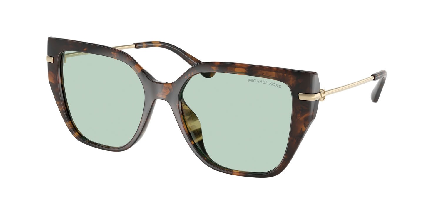 Occhiali da sole Michael Kors St. Barths MK 2231U (3006M1) colore tartarugato scuro forma quadrato lenti green solid photochromic