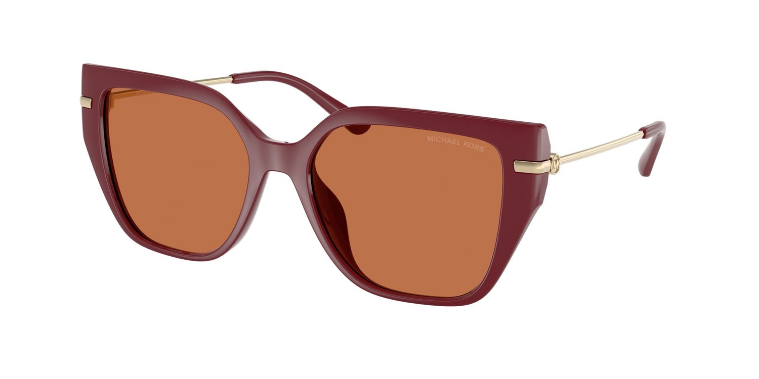 Occhiali da sole Michael Kors St. Barths MK 2231U (400473) colore rosso intenso forma quadrato lenti deep red solid