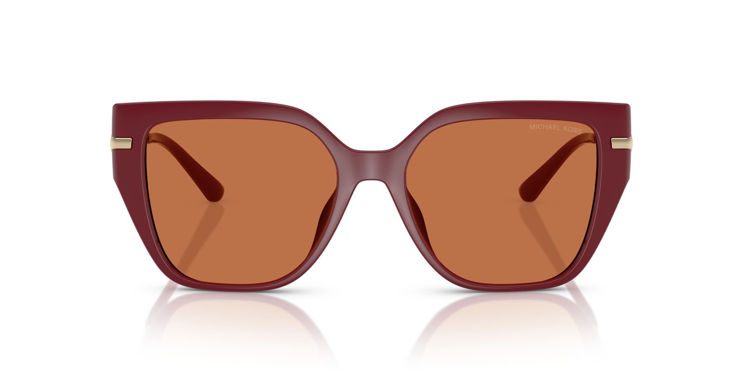 Occhiali da sole Michael Kors St. Barths MK 2231U (400473) colore rosso intenso forma quadrato lenti deep red solid
