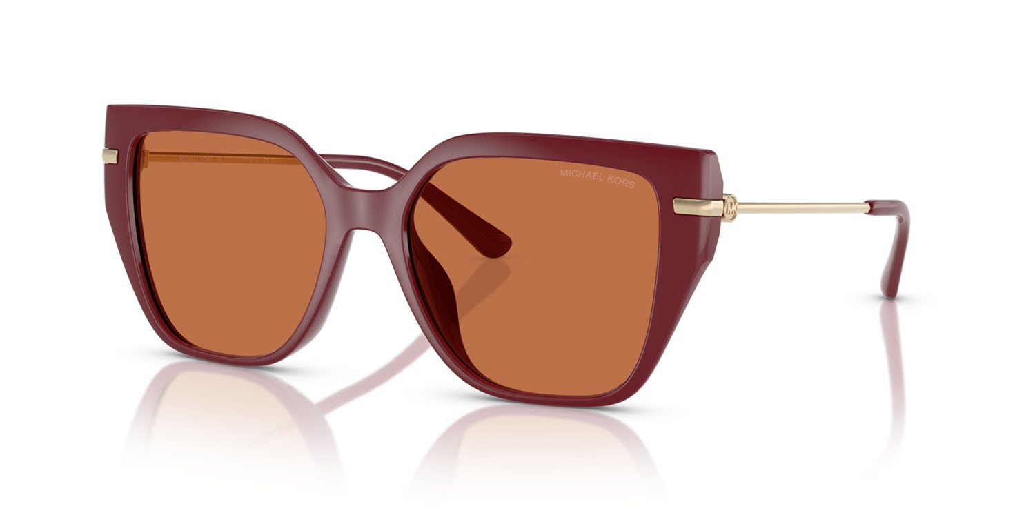 Occhiali da sole Michael Kors St. Barths MK 2231U (400473) colore rosso intenso forma quadrato lenti deep red solid